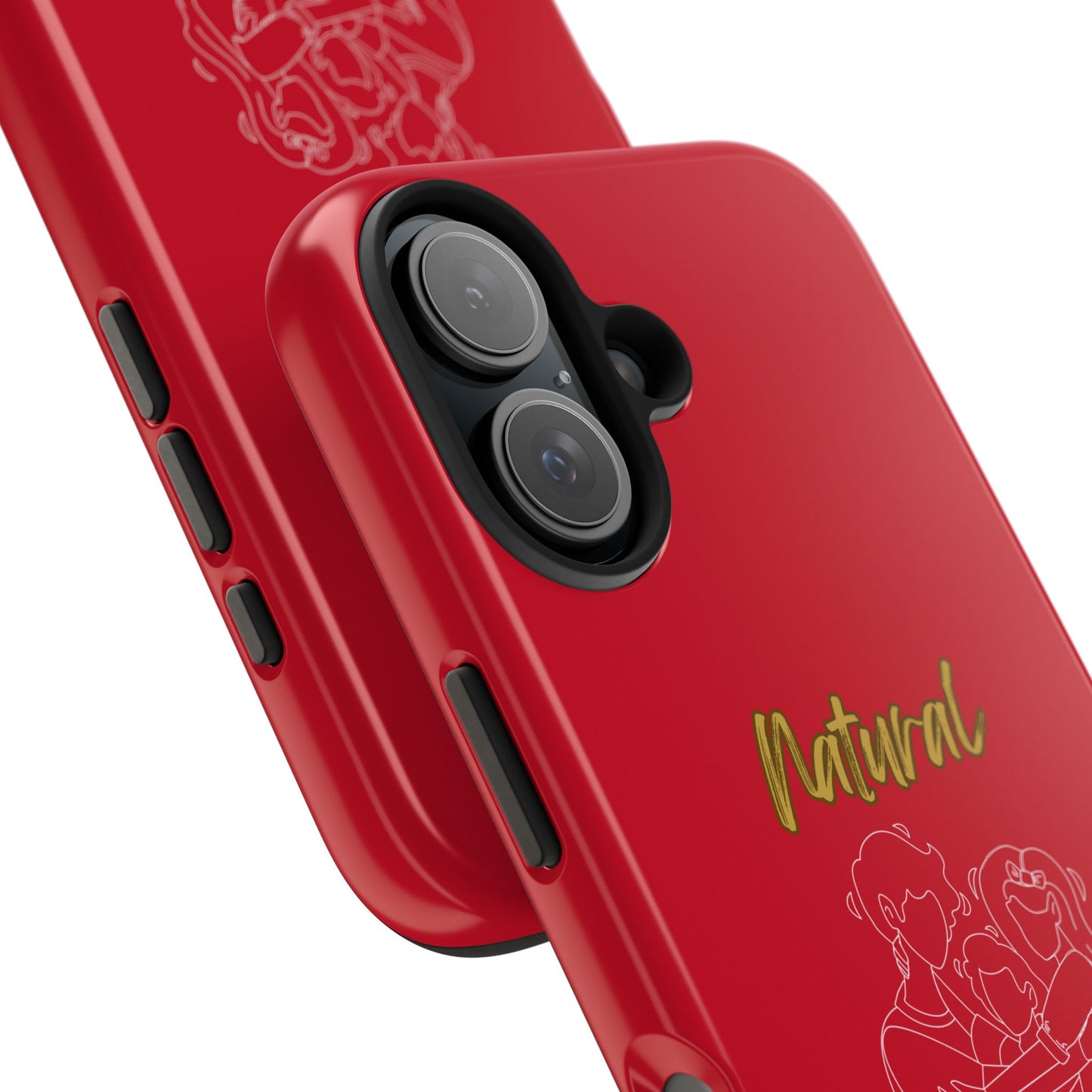 Natural Woman Bear Hugs (WL) Tough Phone Cases DARK RED