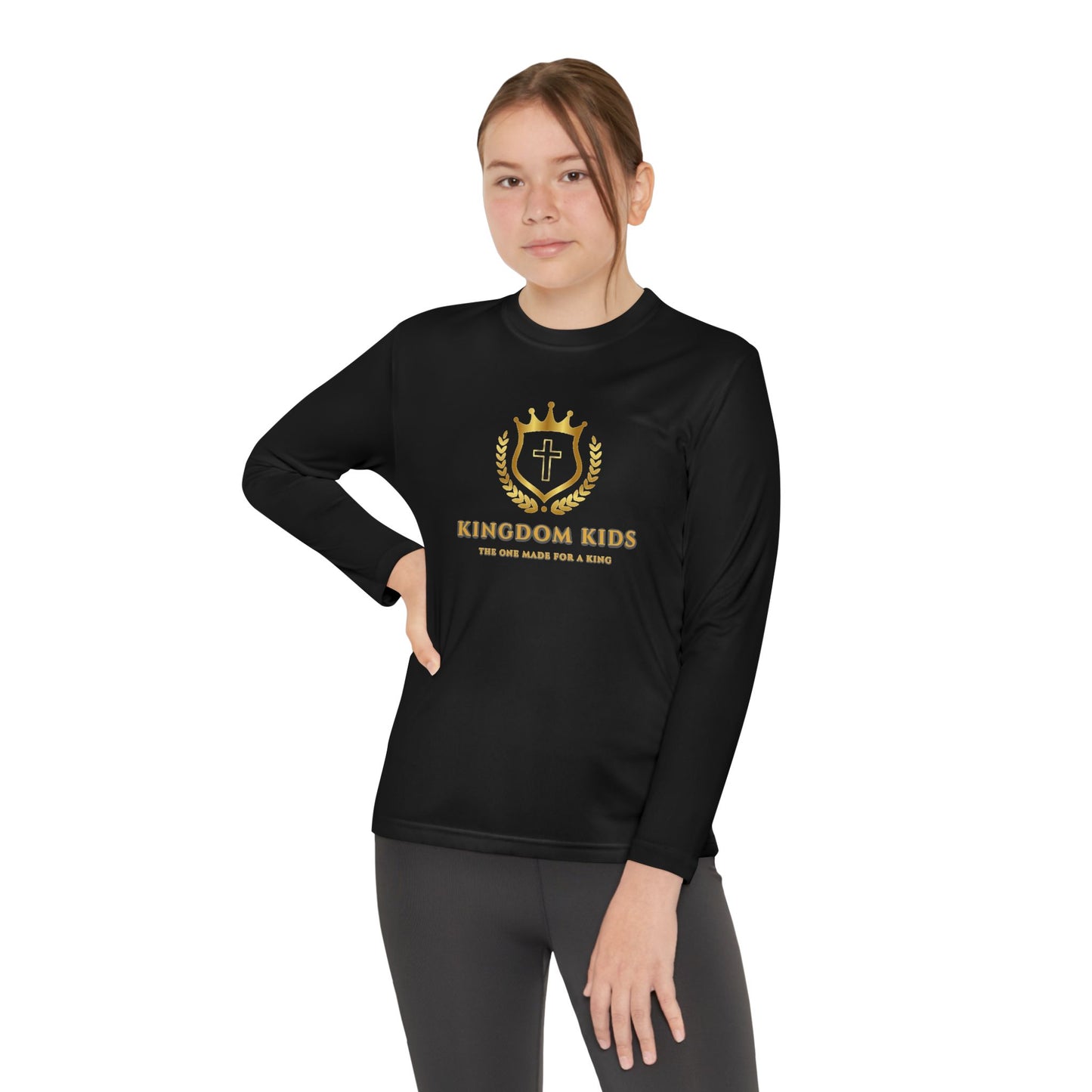 Kingdom Kids Youth Long Sleeve Tee - Crown Design