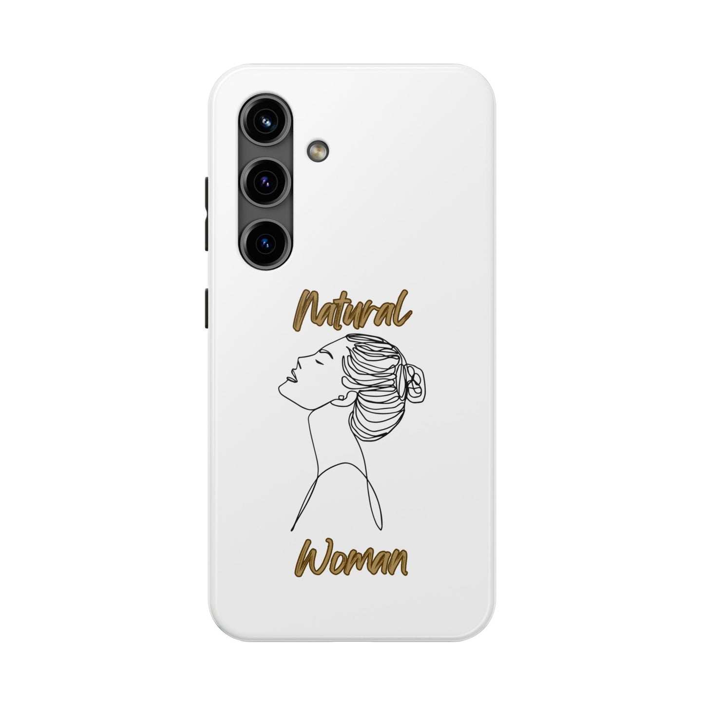 Natural Woman Wet Bun (BL) Tough Phone Cases WHITE