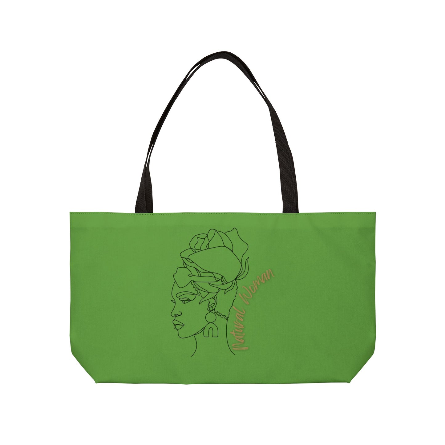 Natural Woman Flower Wrap (BL) Weekender Tote Bag GREEN