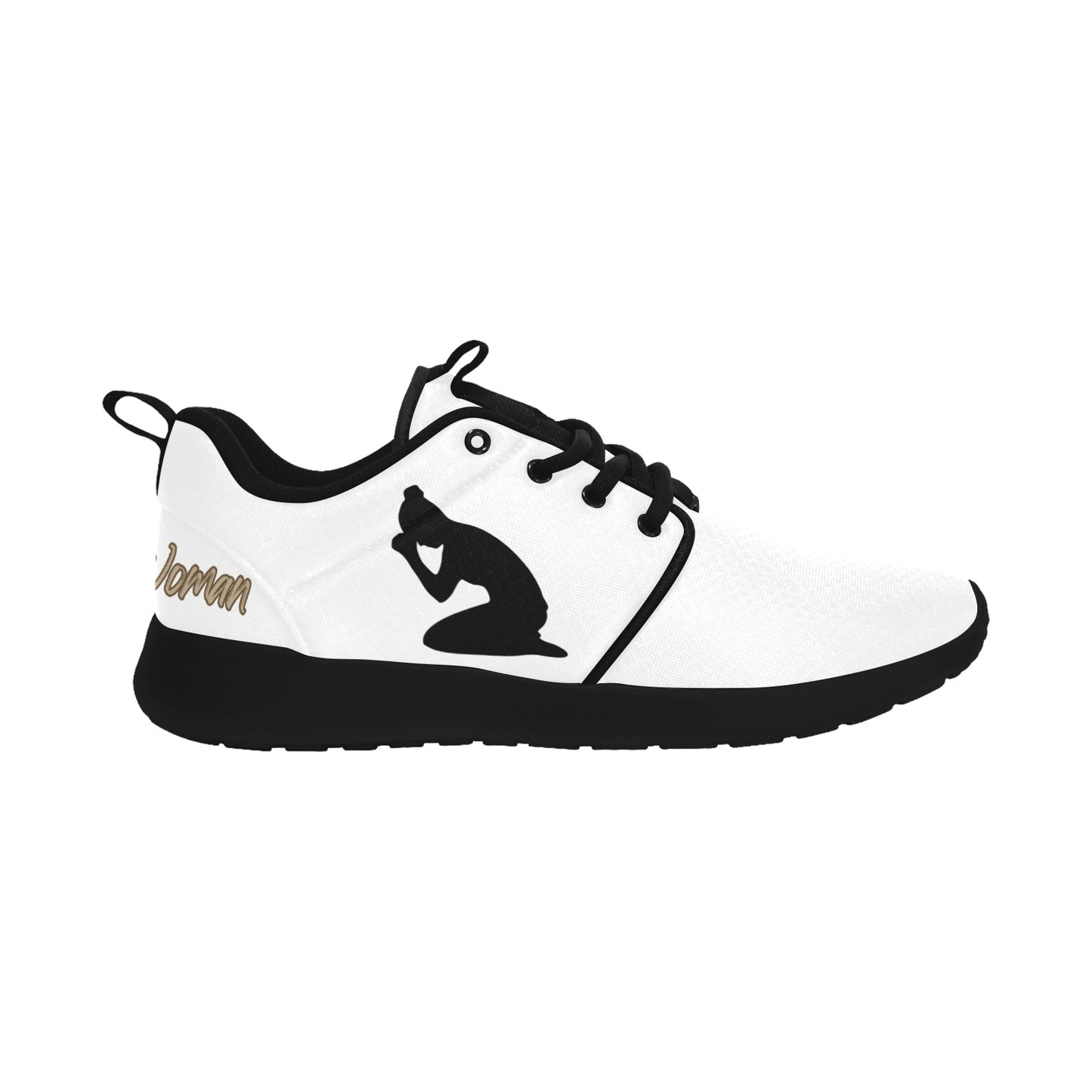 Natural Woman PRAY (BL) WHITE w/ Black Sole Sneakers