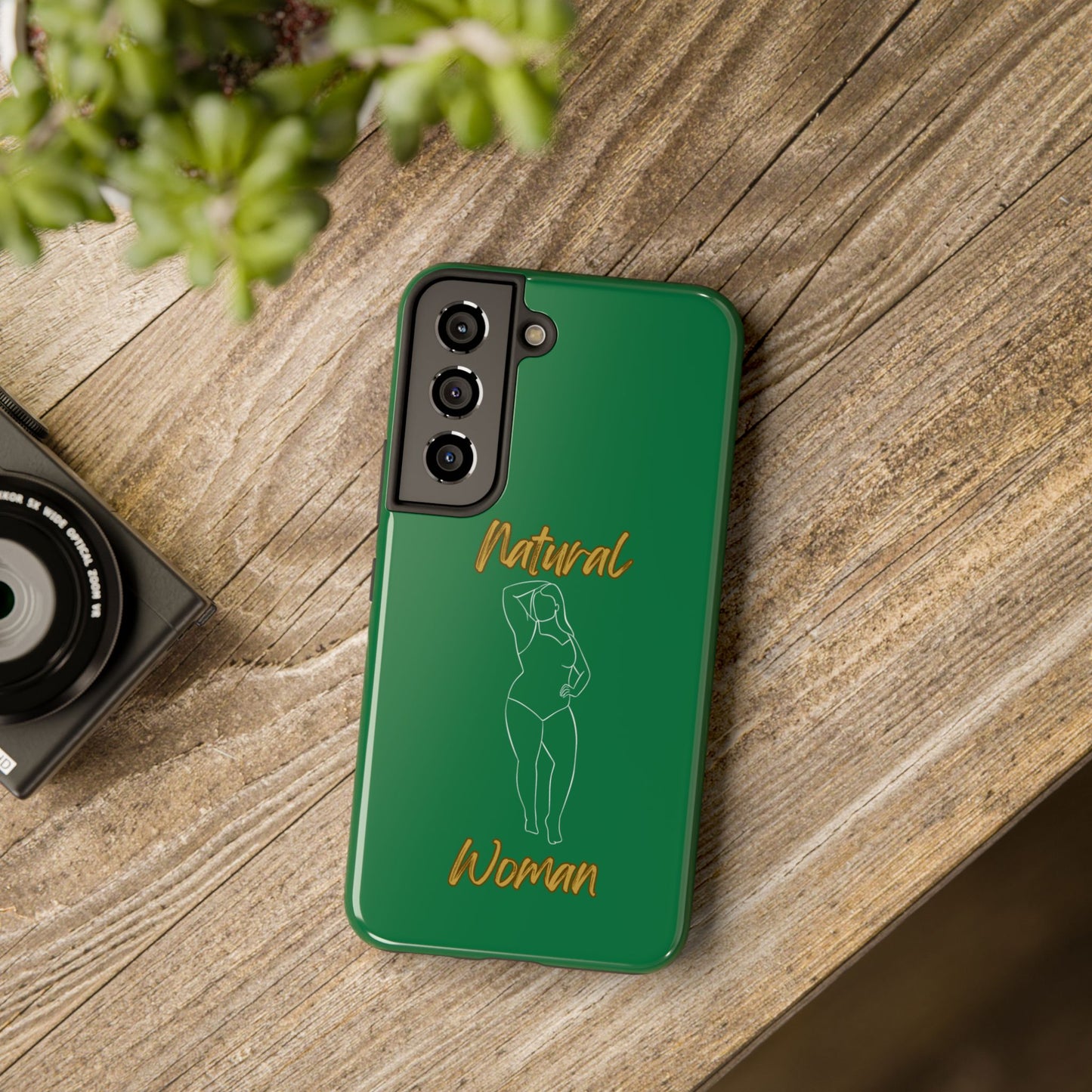 Natural Woman Looking Good (WL)Tough Phone Cases DARK GREEN