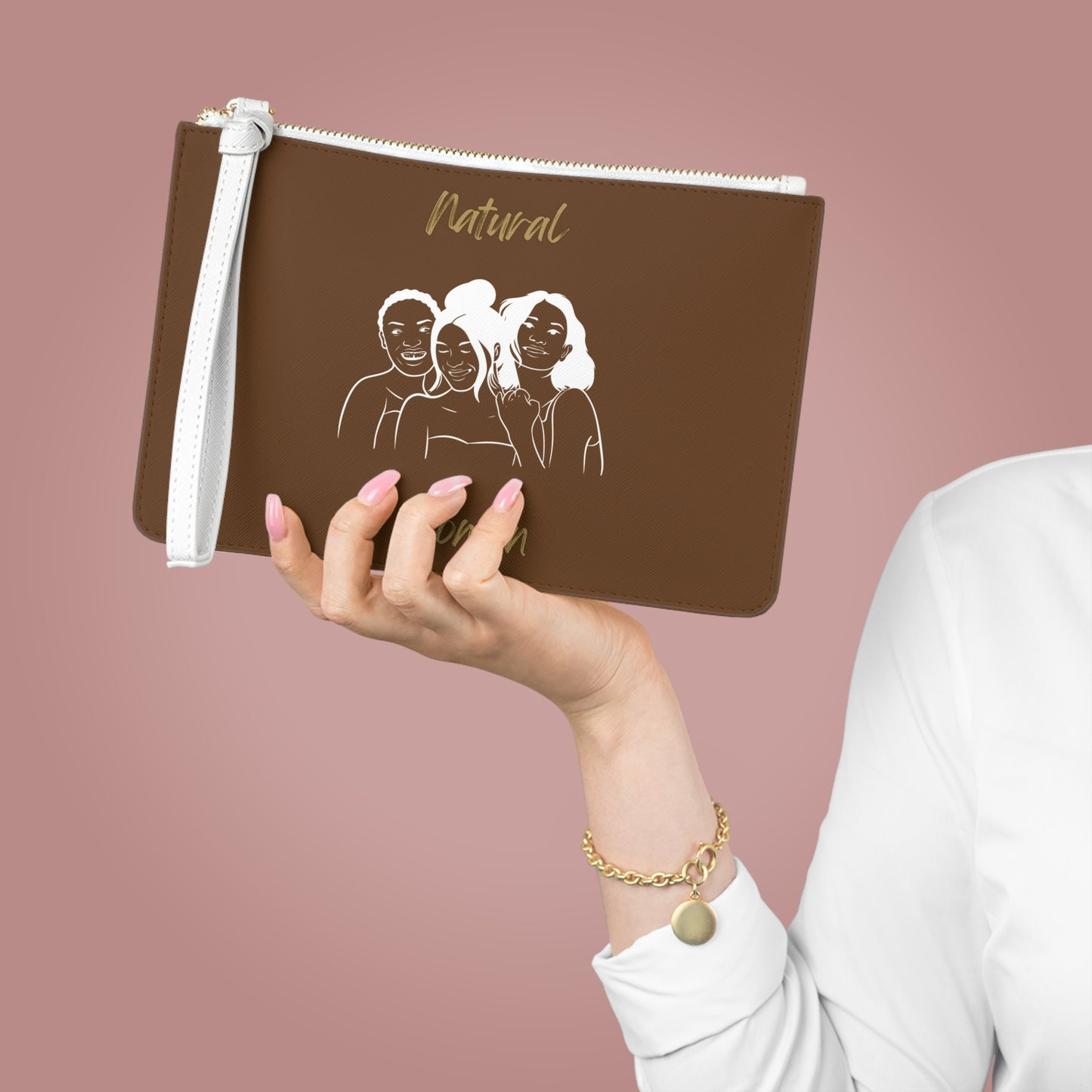 Natural Women Laughing Friends (WL) Clutch Bag BROWN