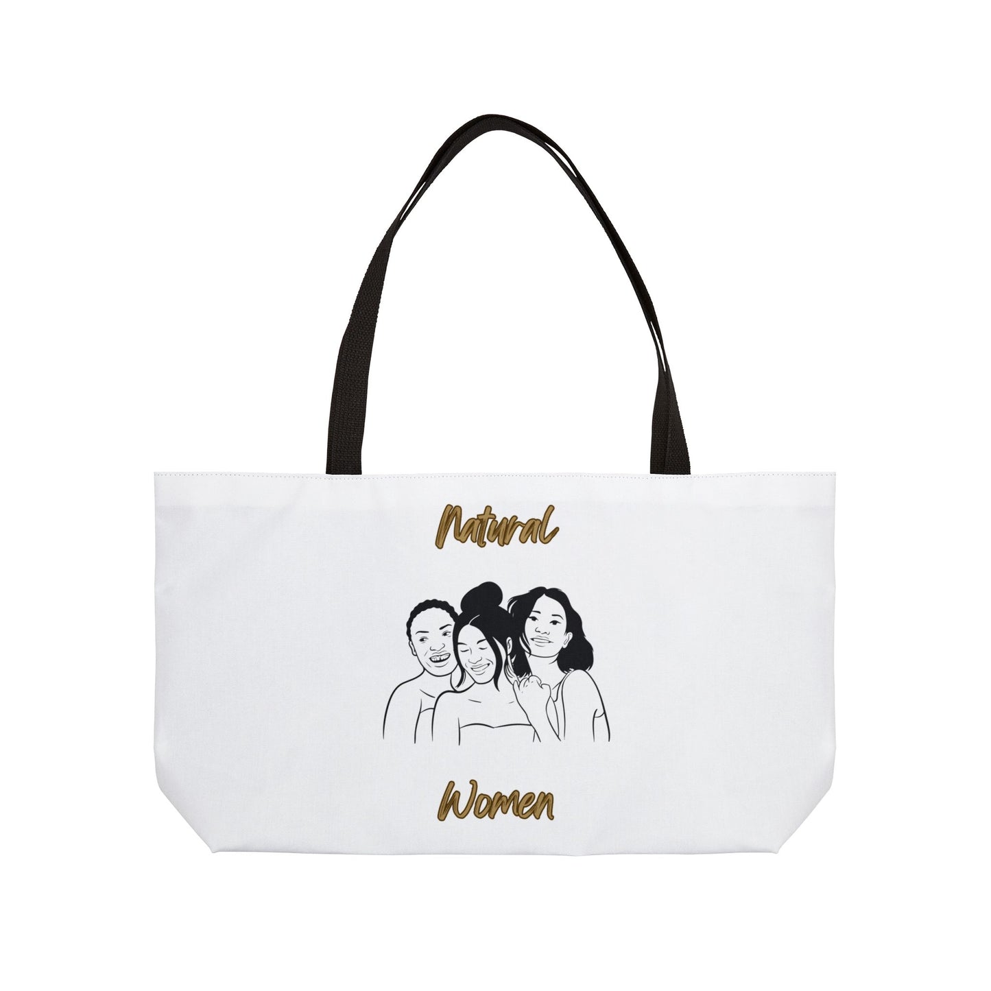 Natural Women Laughing Friends (BL) Weekender Tote Bag WHITE