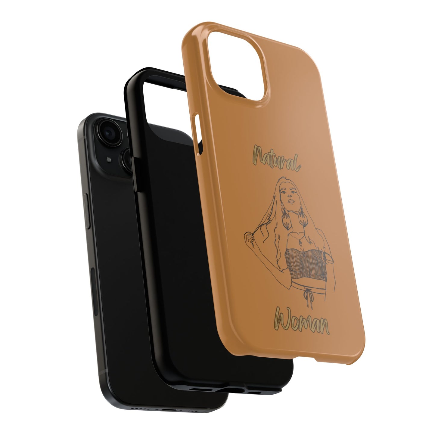 Natural Woman Thinking (BL)Tough Phone Cases LIGHT BROWN