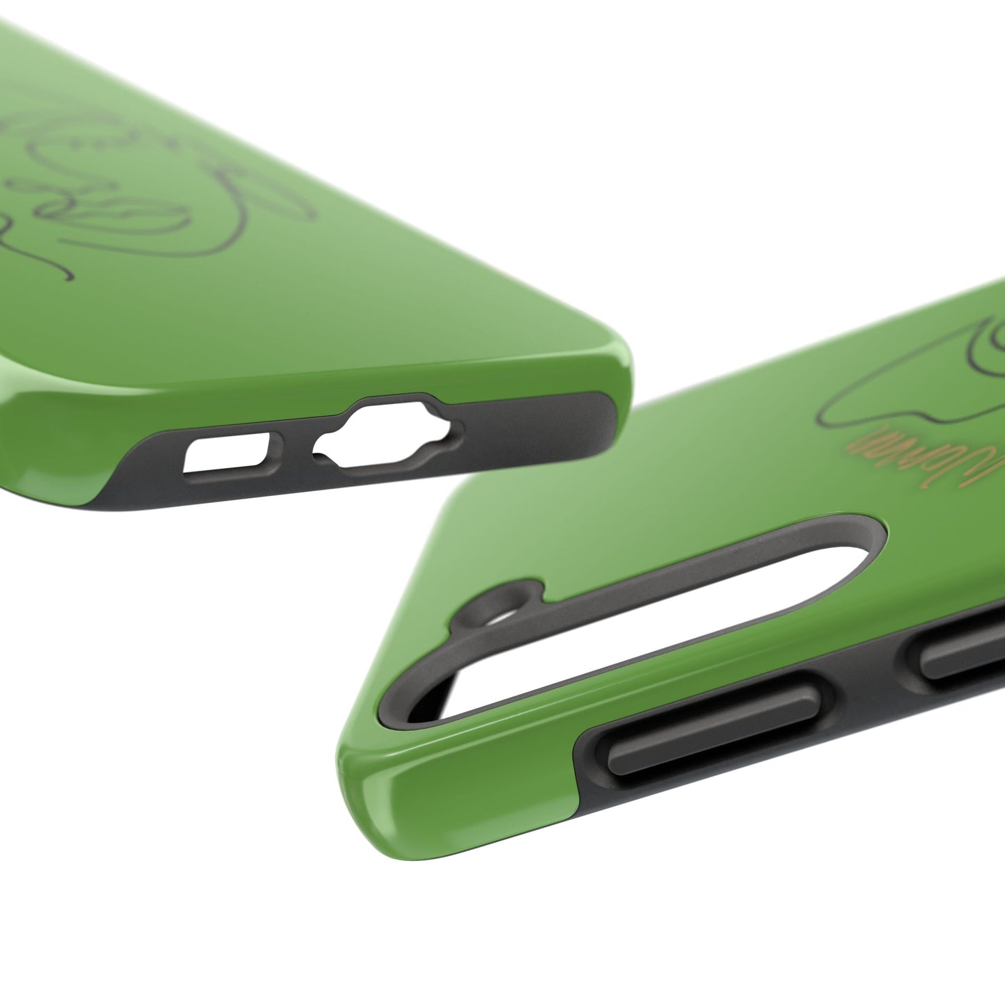 Natural Woman Half Face (BL)Tough Phone Case GREEN