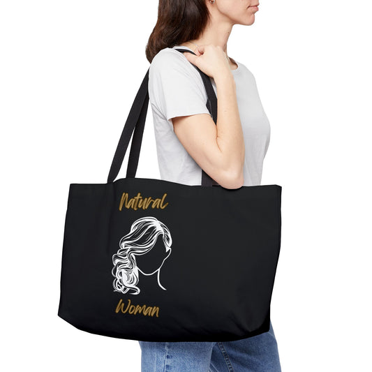 Natural Woman Long Curl (WL) Weekender Tote Bag BLACK