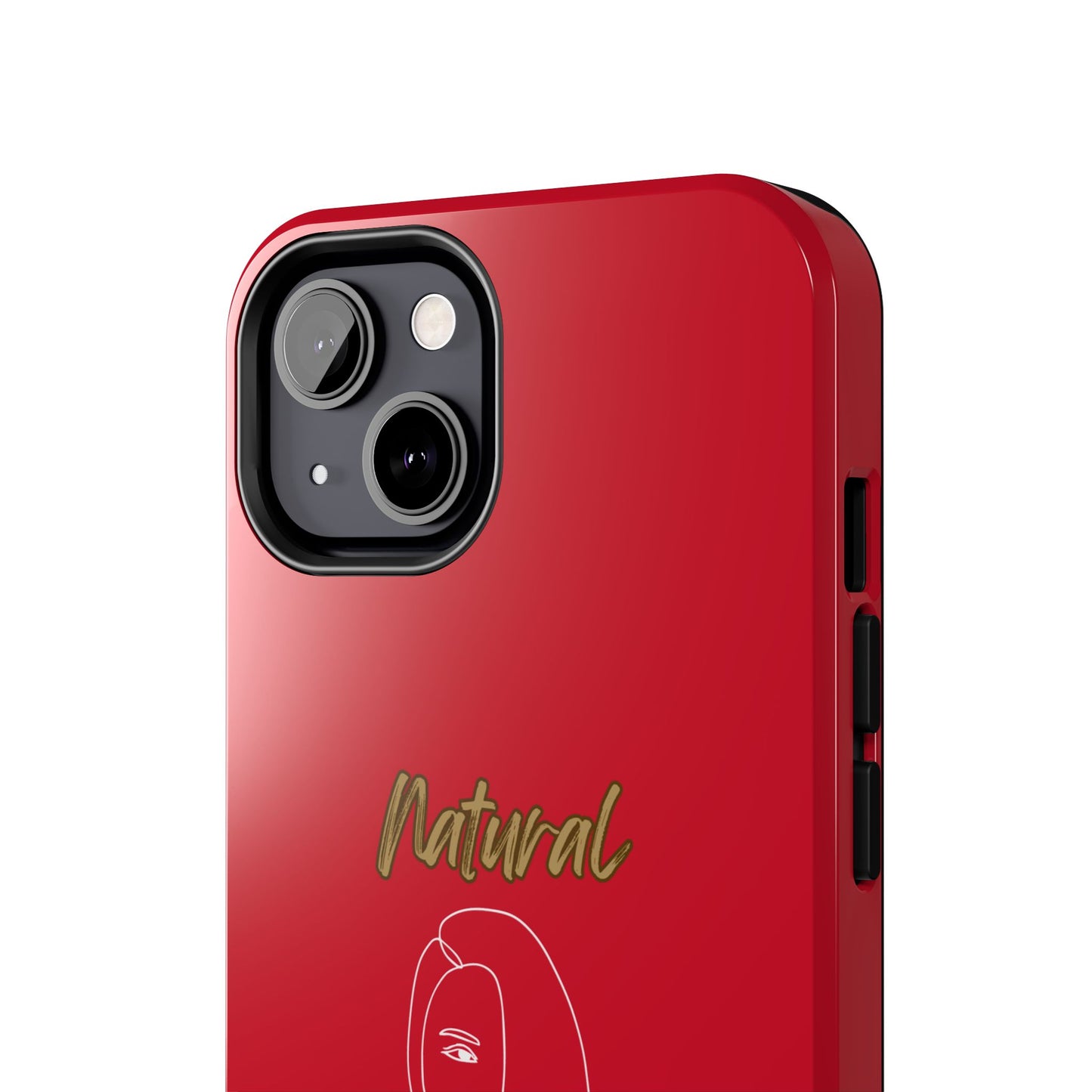 Natural Woman Covered Eye (WL)Tough Phone Cases DARK RED