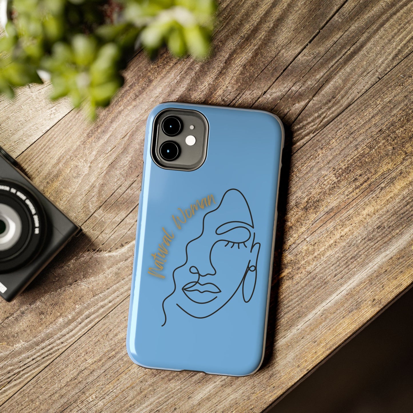 Natural Woman Half Face (BL)Tough Phone Case LIGHT BLUE