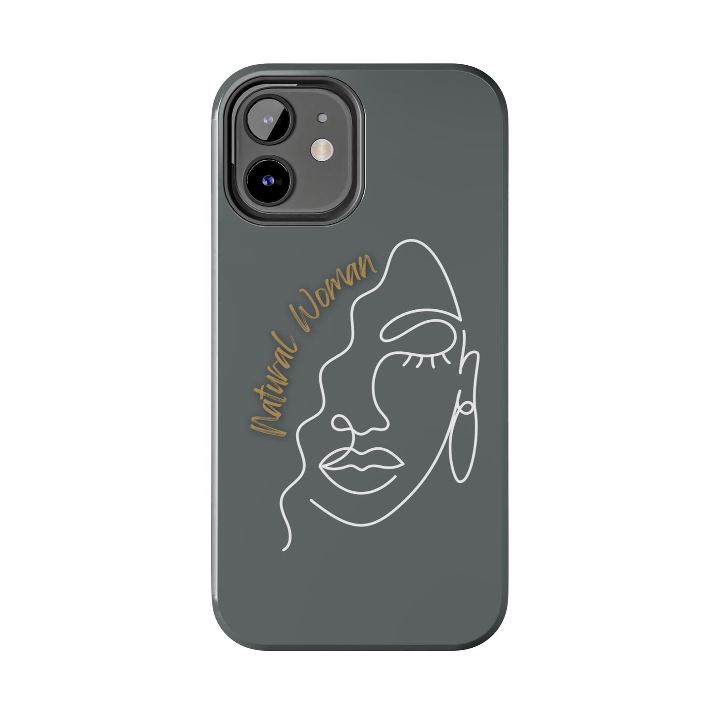 Natural Woman Half Face (WL)Tough Phone Case DARK GREY