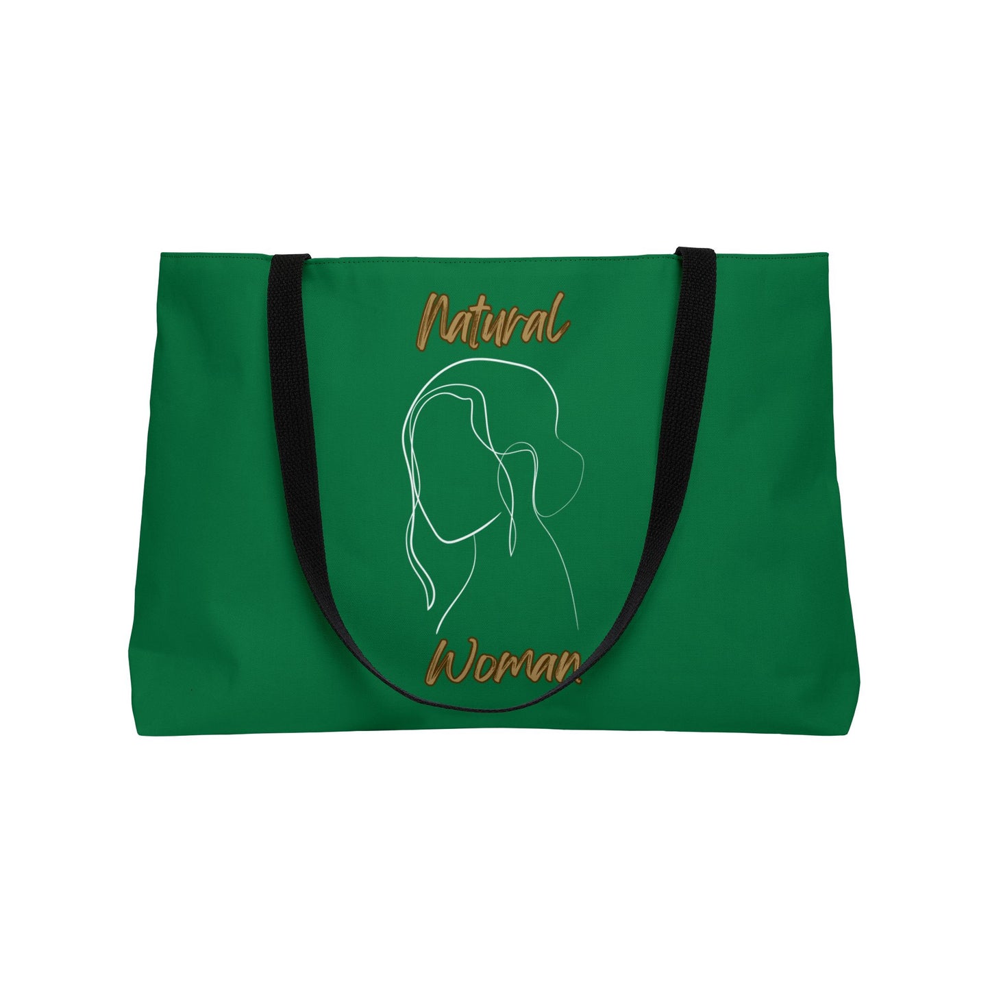 Natural Woman Hanging Hair (WL) Weekender Tote Bag DARK GREEN