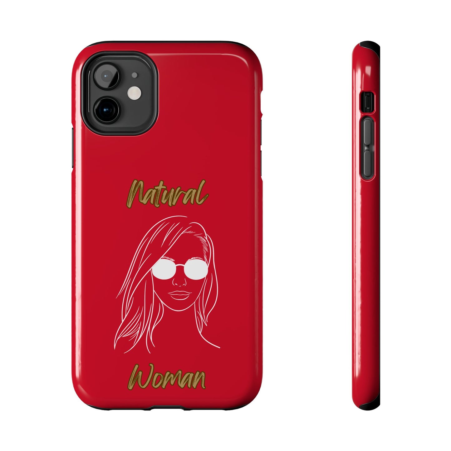 Natural Woman Shades (WL)Tough Phone Cases DARK RED