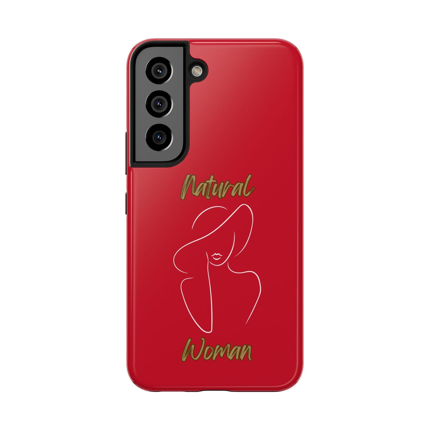 Natural Woman Sun Hat (WL) Tough Phone Cases DARK RED