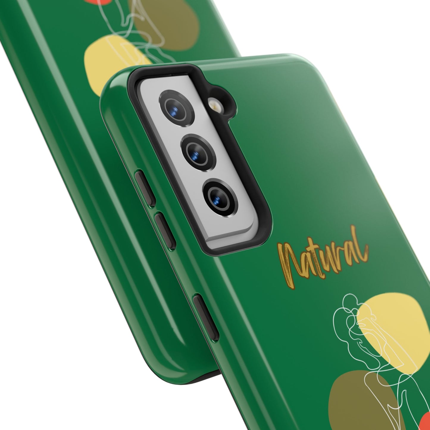 Natural Woman Colorful Pose (WL)Tough Phone Cases DARK GREEN