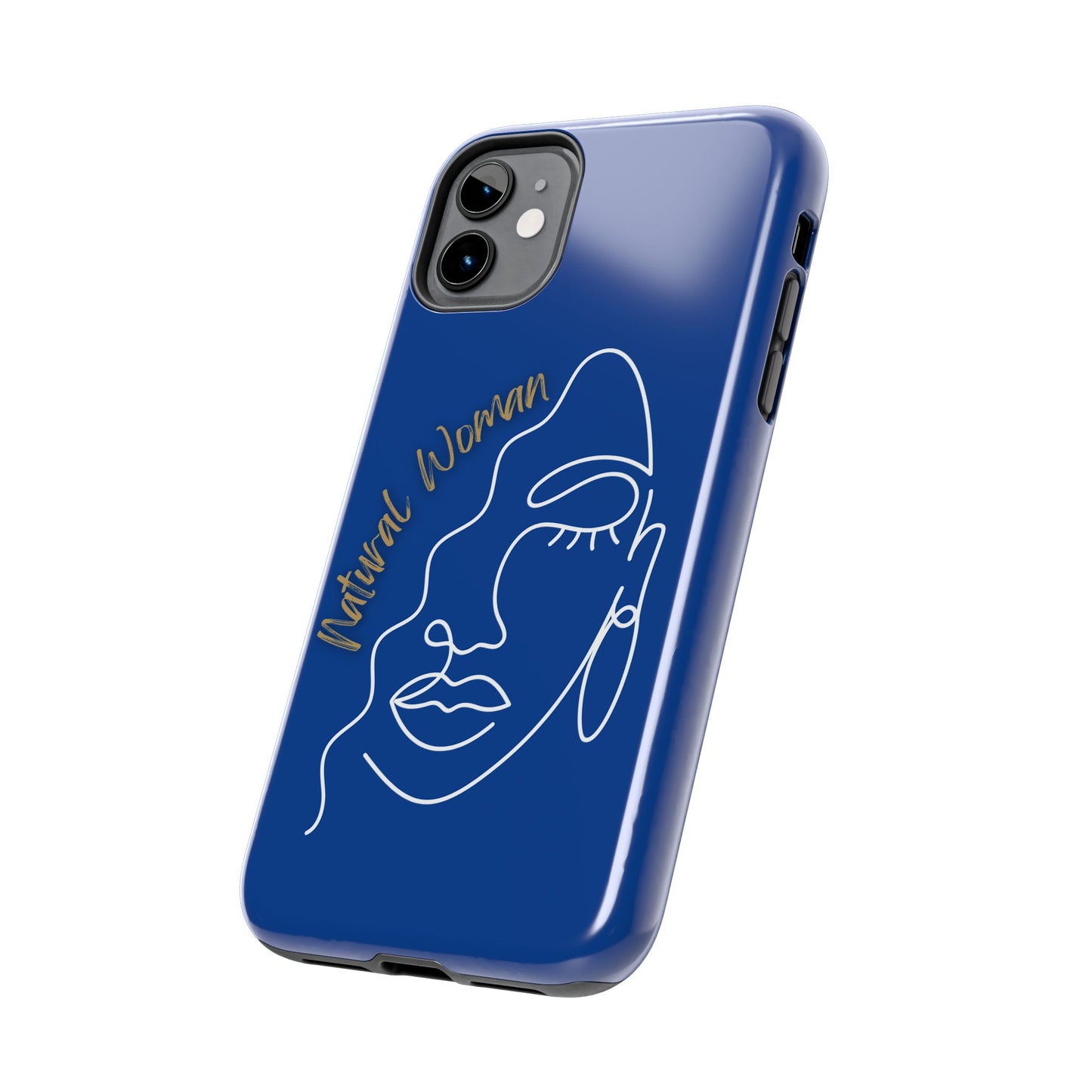 Natural Woman Half Face (WL)Tough Phone Case DARK BLUE