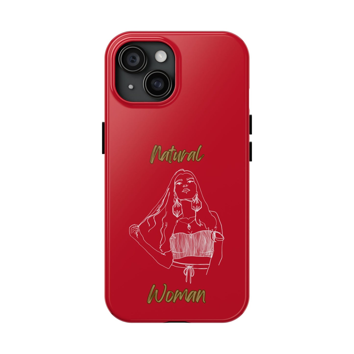 Natural Woman Thinking (WL)Tough Phone Cases DARK RED