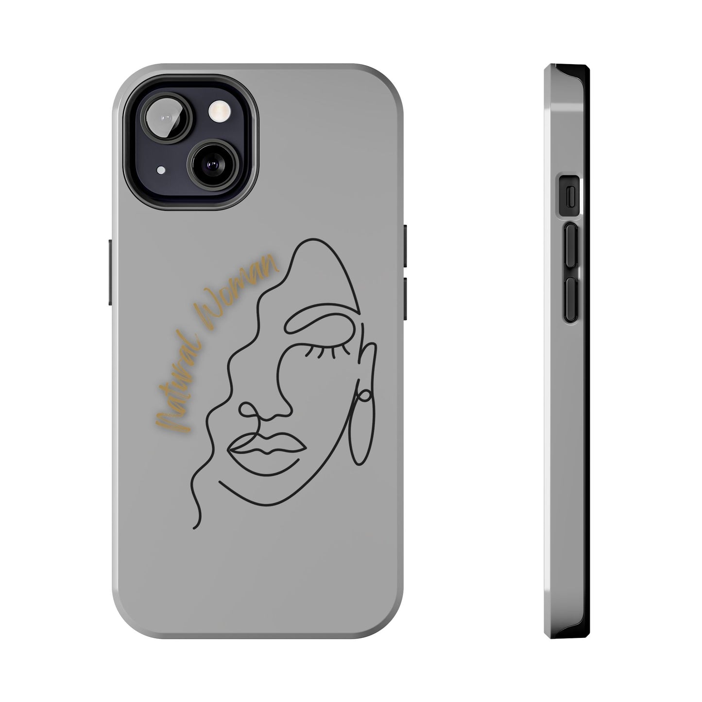 Natural Woman Half Face (BL)Tough Phone Case LIGHT GREY