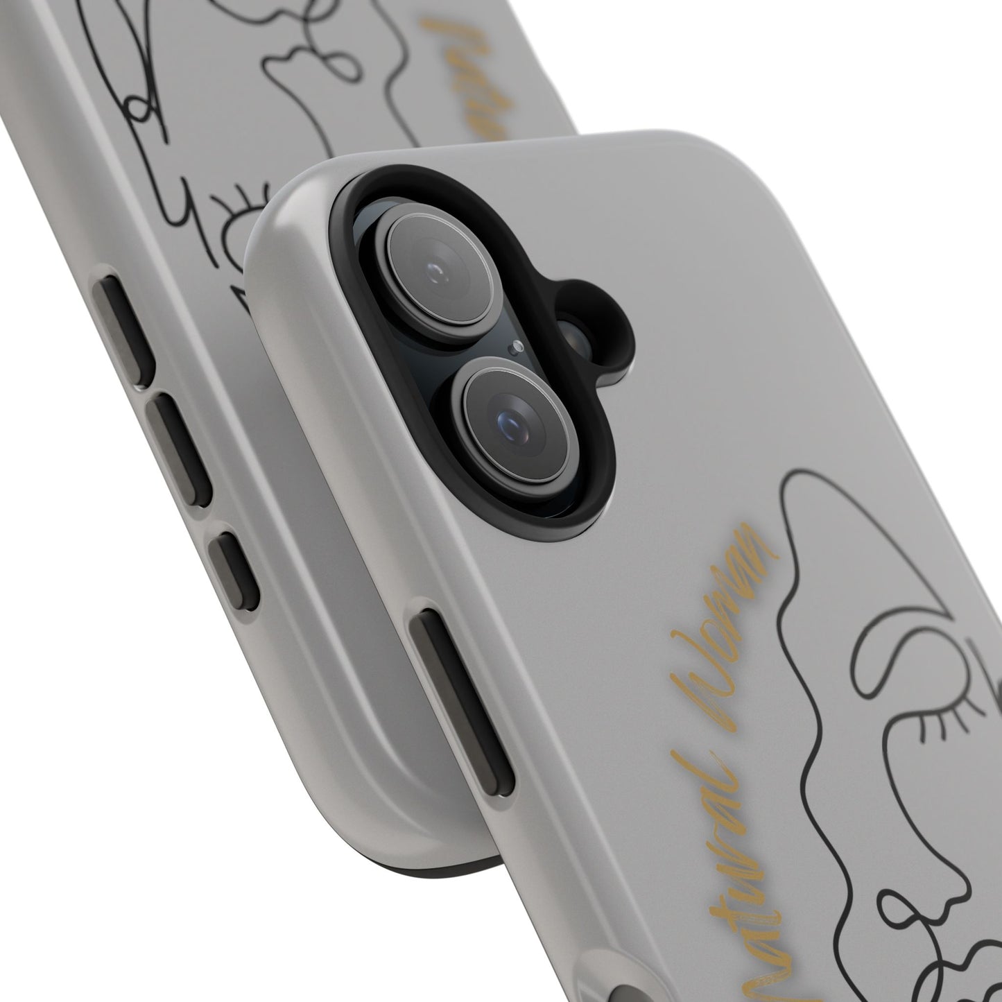 Natural Woman Half Face (BL)Tough Phone Case LIGHT GREY