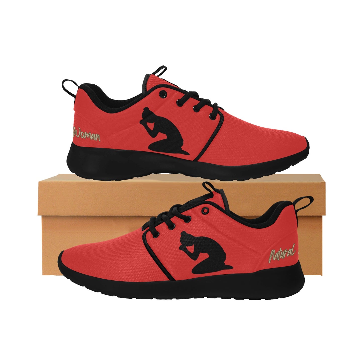 Natural Woman PRAY (BL) RED w/ Black Sole Sneakers