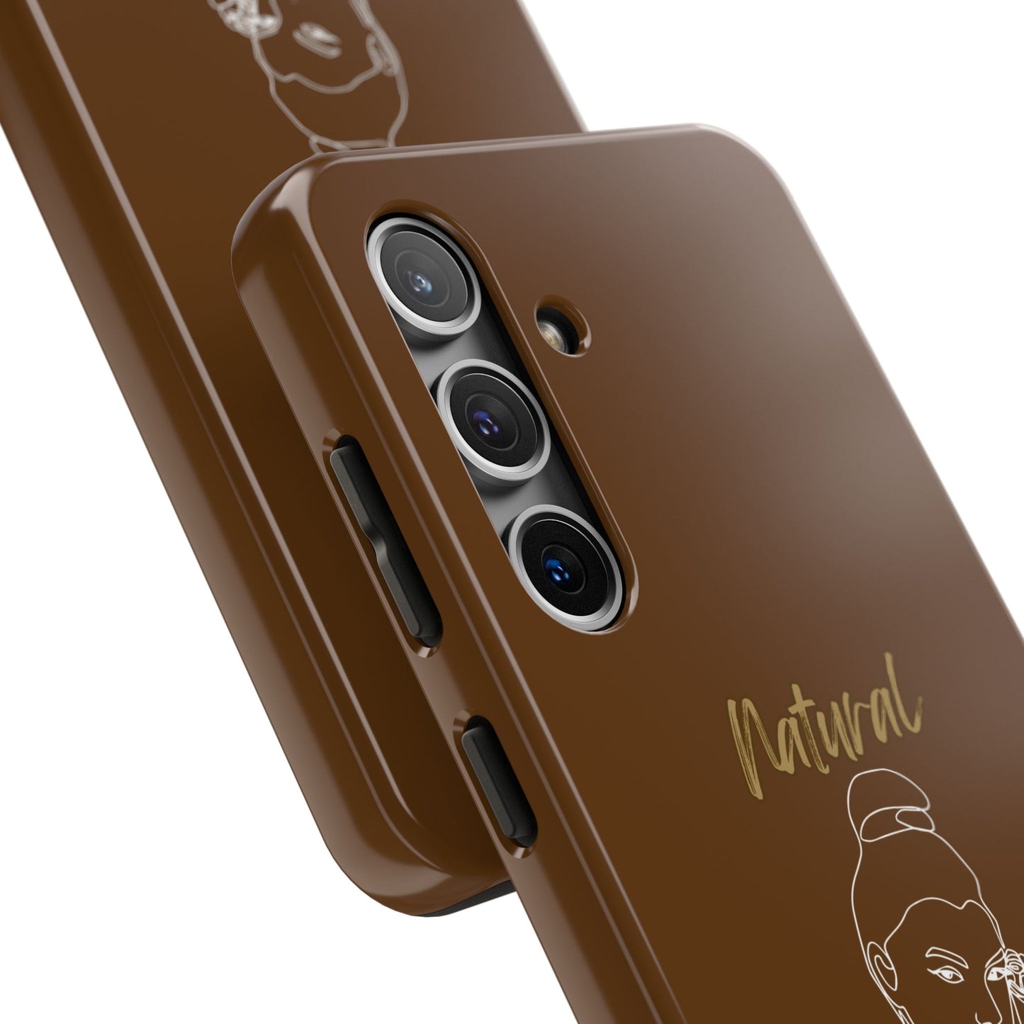 Natural Woman Sassy Bun (WL) Tough Phone Cases BROWN