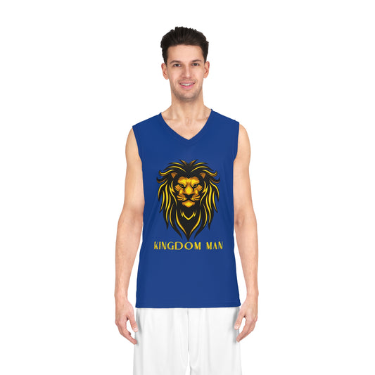 Kingdom Man (Gold) Basketball Jersey DARK BLUE