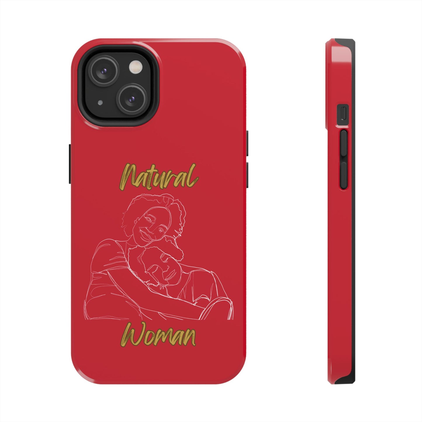 Natural Woman Loving Embrace (WL)Tough Phone Cases DARK RED
