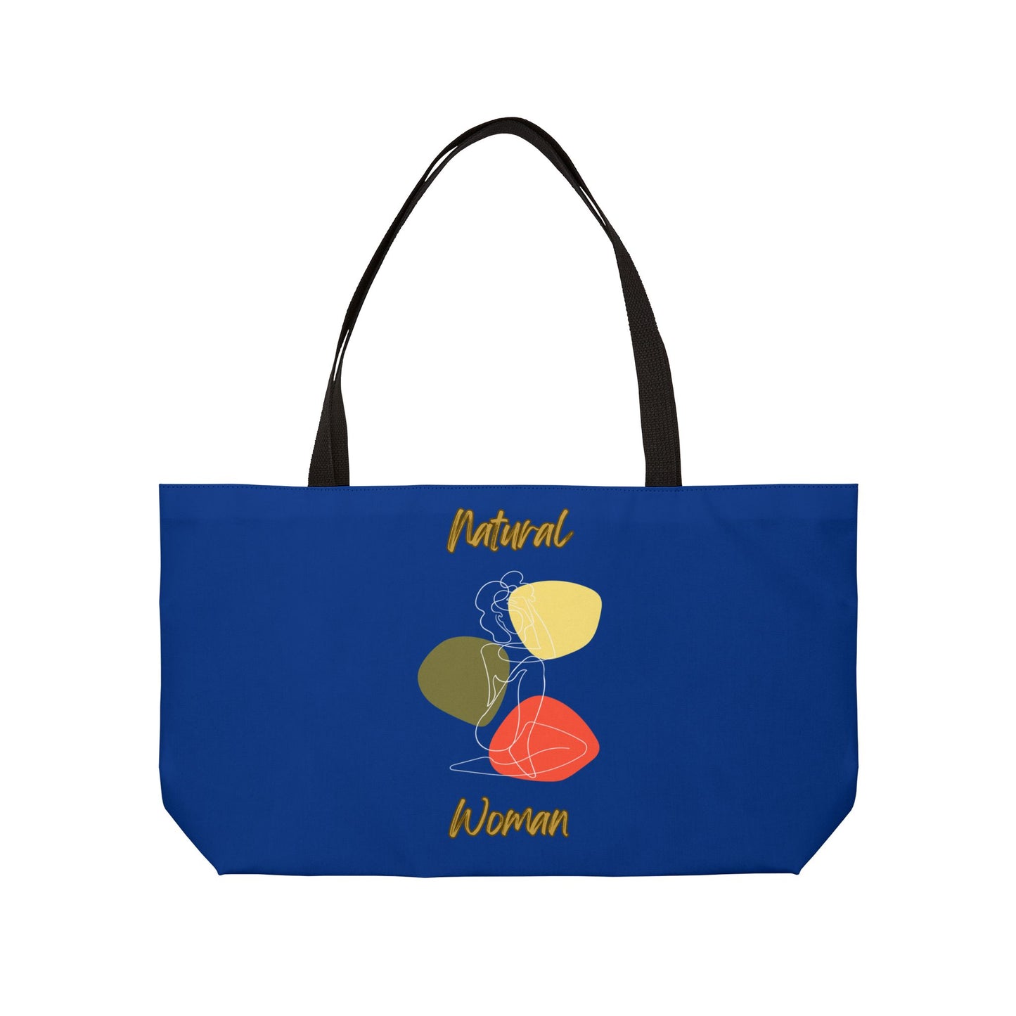 Natural Woman Colorful Pose (WL) Weekender Tote Bag DARK BLUE
