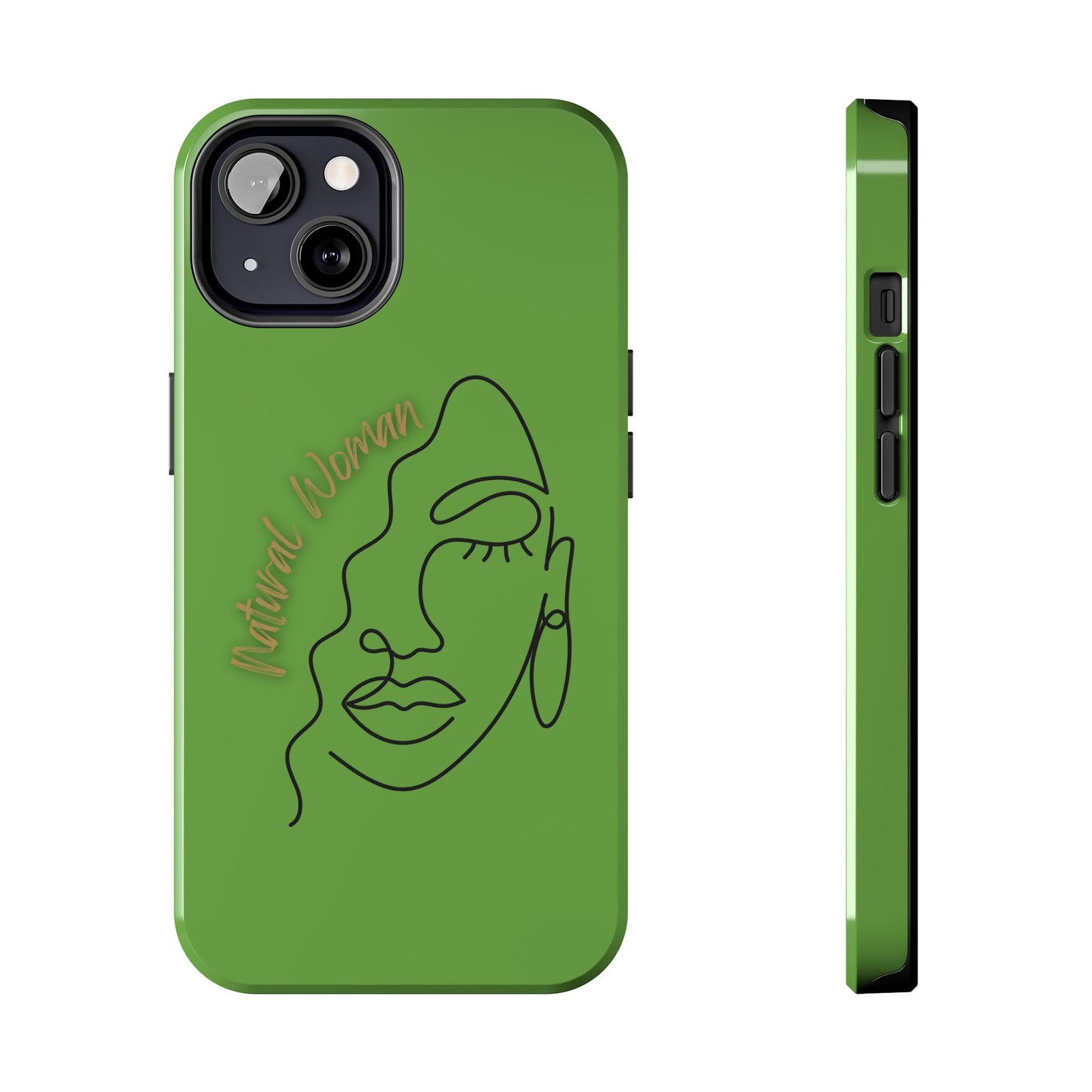 Natural Woman Half Face (BL)Tough Phone Case GREEN