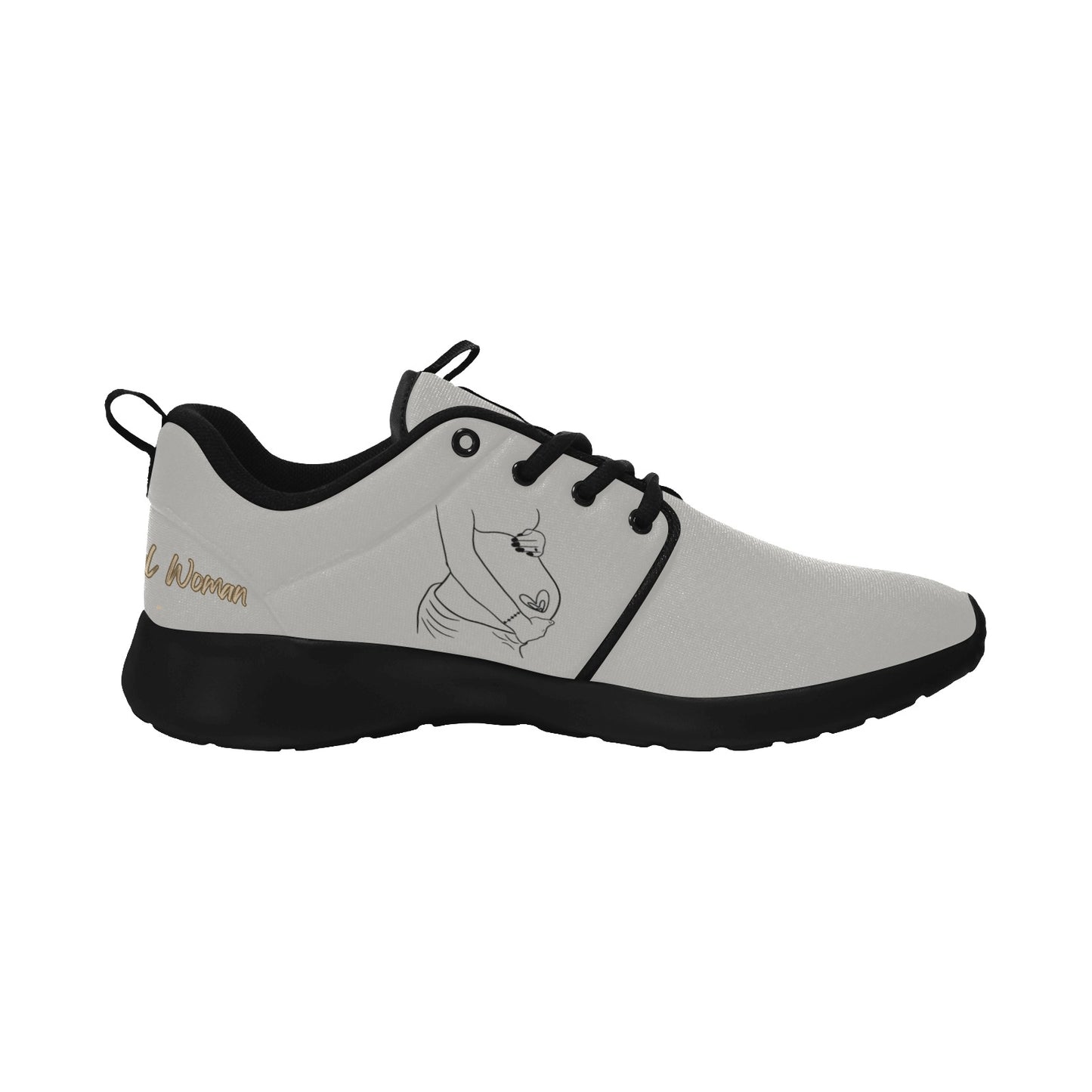 Natural Woman LOVED IN & OUT (BL) GRAY w/ Black Sole Sneakers