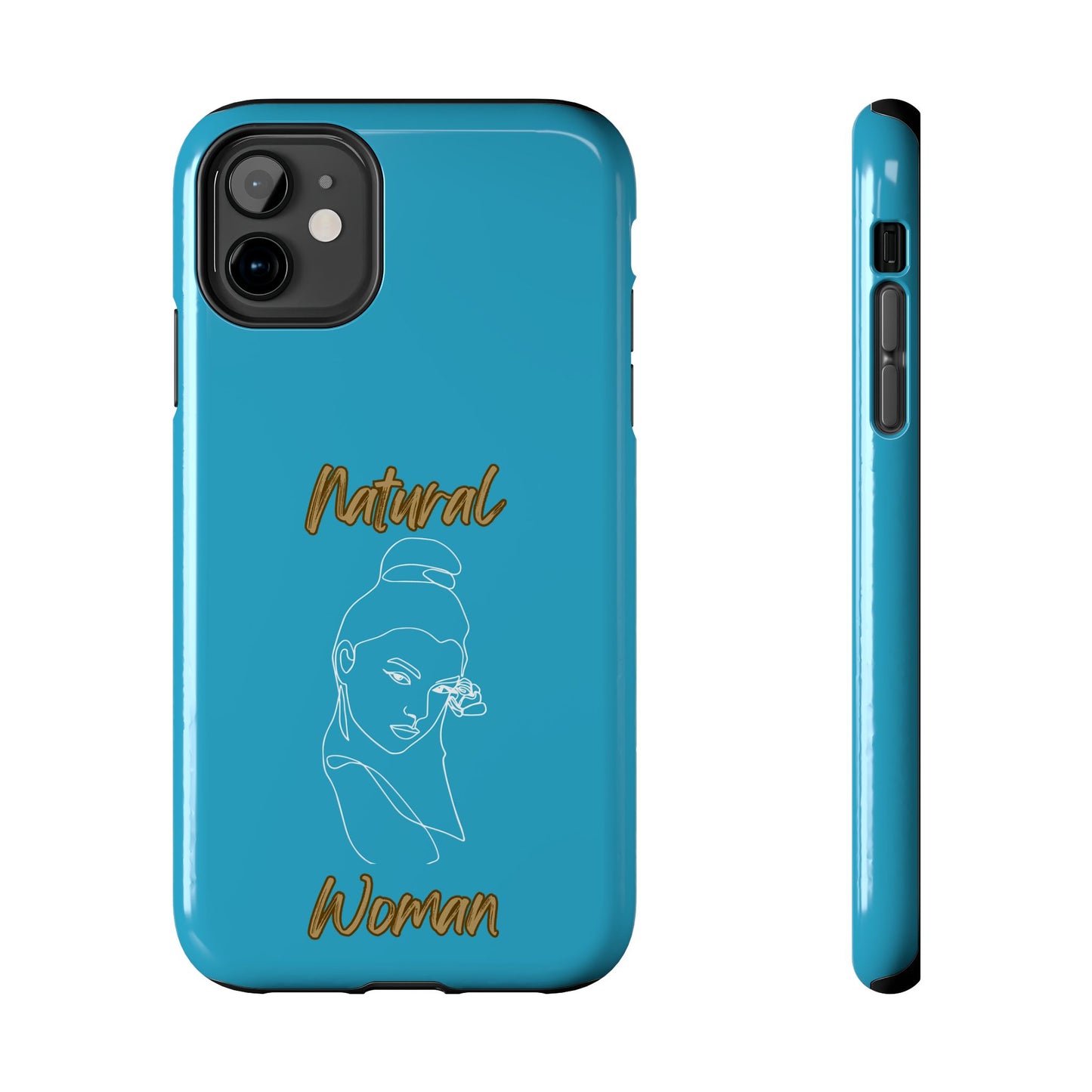 Natural Woman Sassy Bun (WL) Tough Phone Cases TURQUOISE