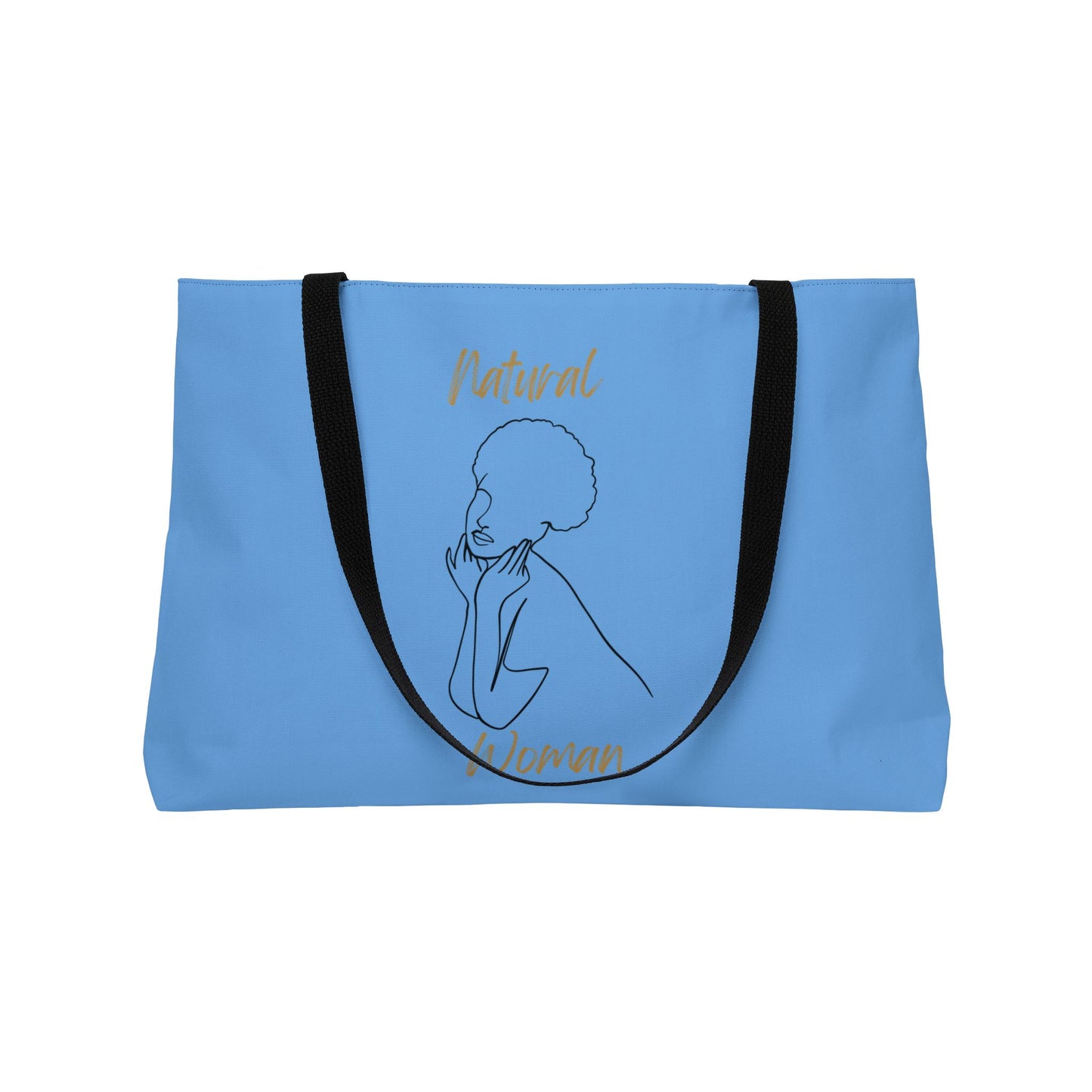 Natural Woman Cute Afro (BL) Weekender Tote Bag LIGHT BLUE