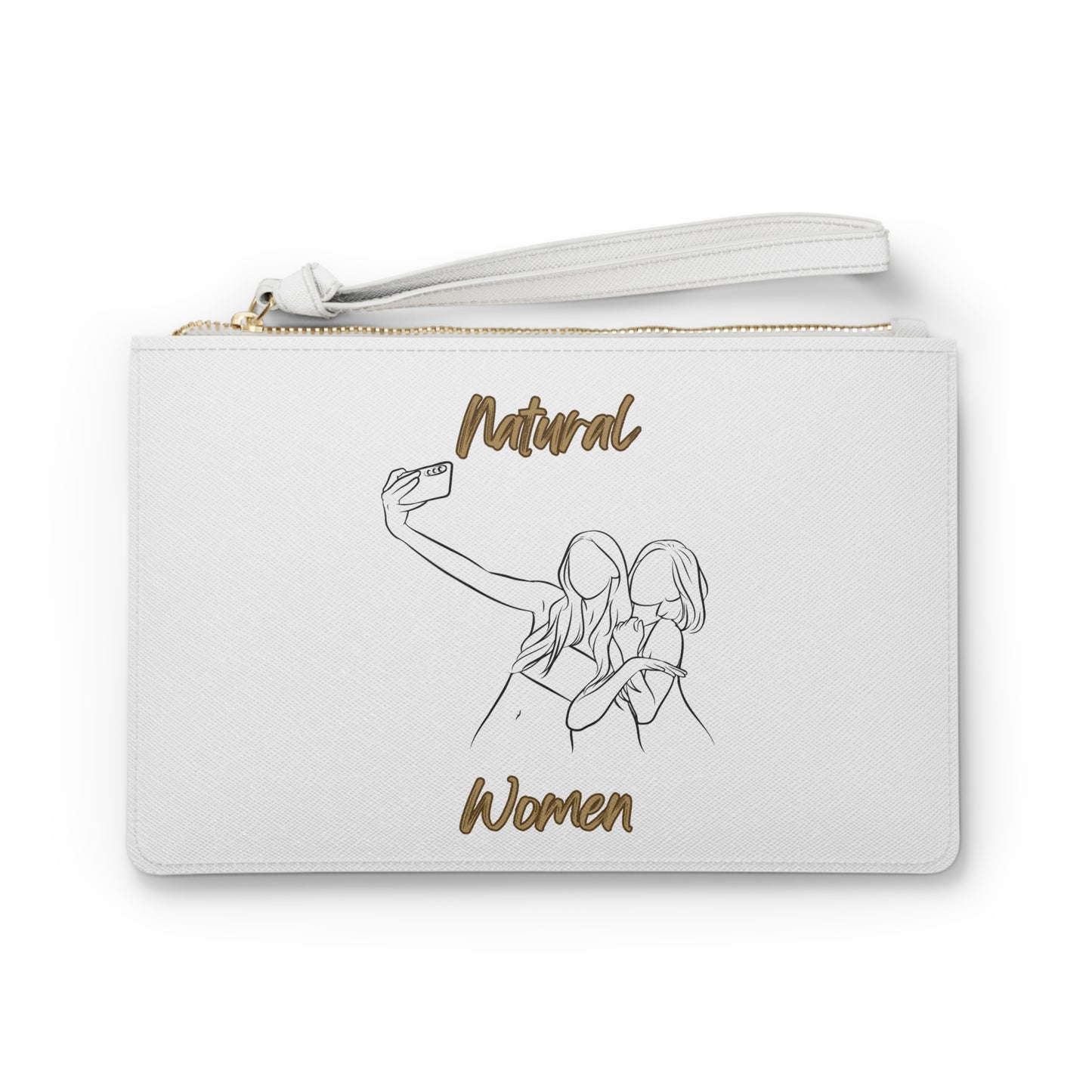Natural Women Friends Selfie (BL) Clutch Bag WHITE