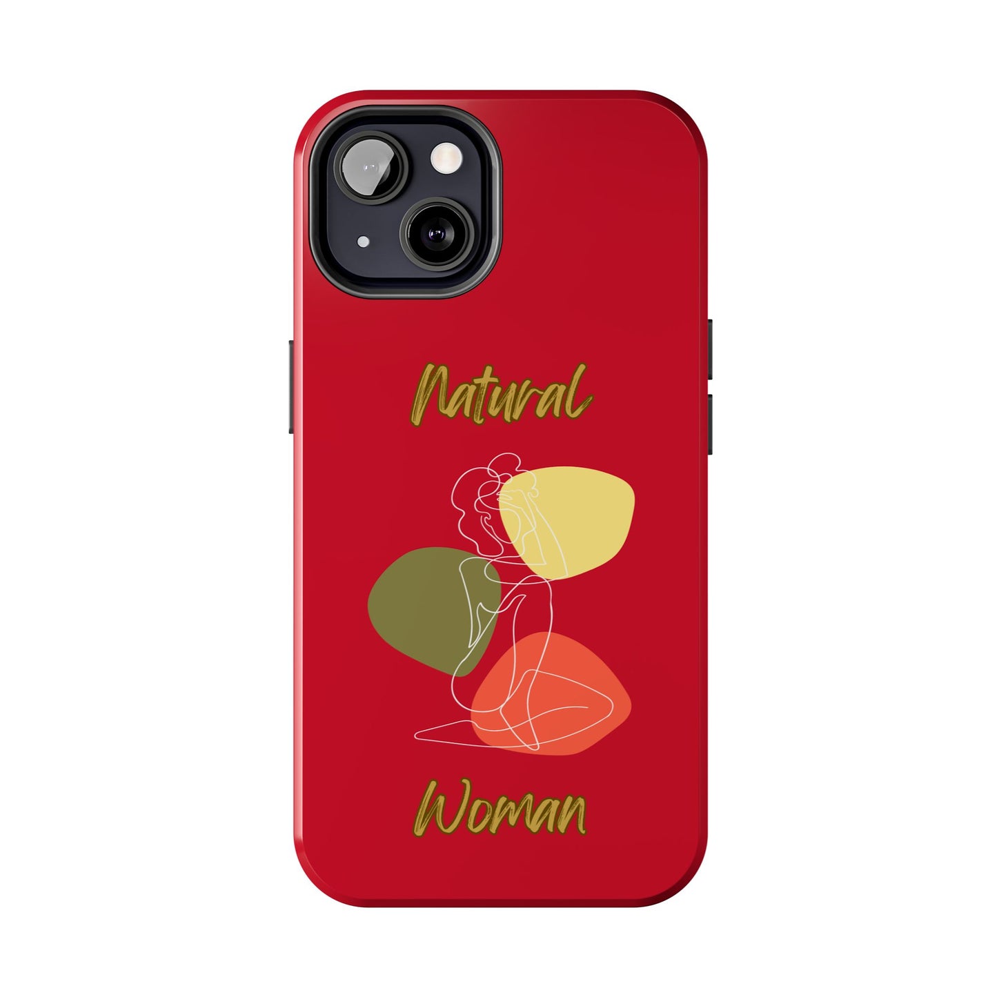 Natural Woman Colorful Pose (WL)Tough Phone Cases DARK RED