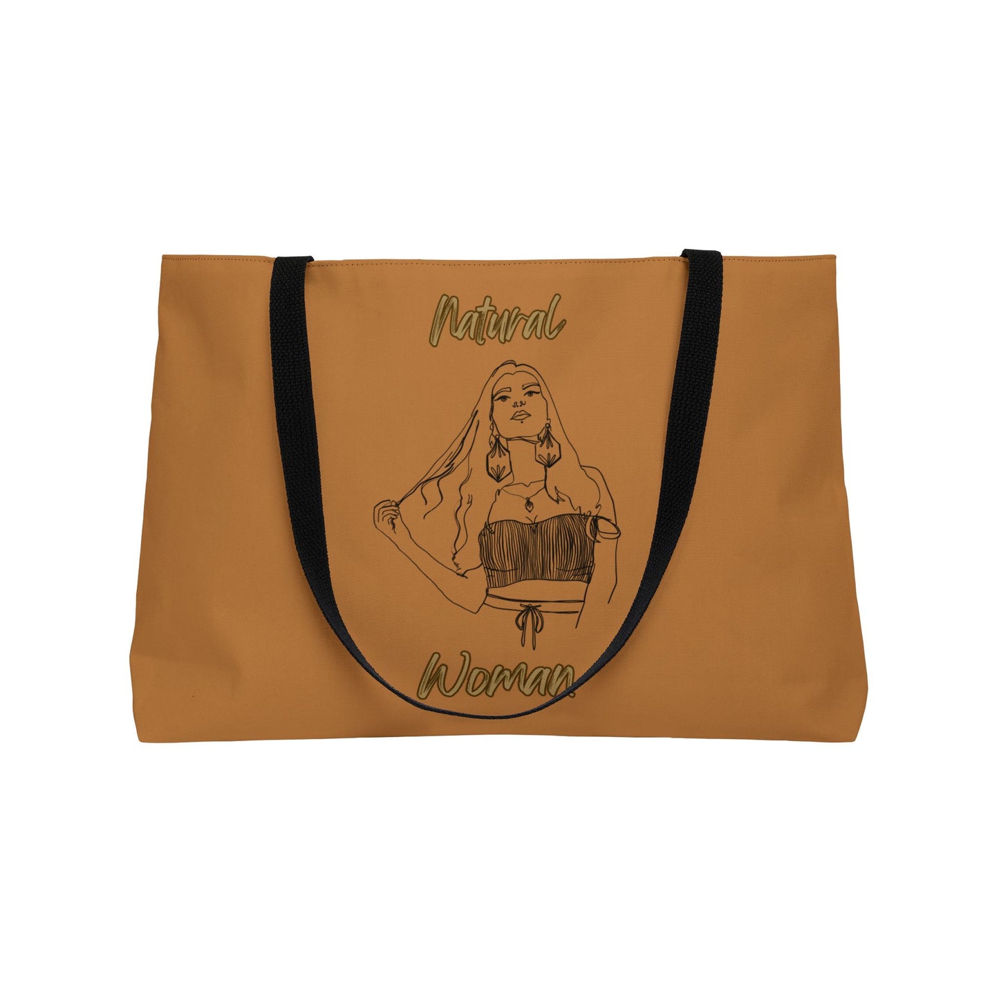 Natural Woman Thinking (BL) Weekender Tote Bag LIGHT BROWN