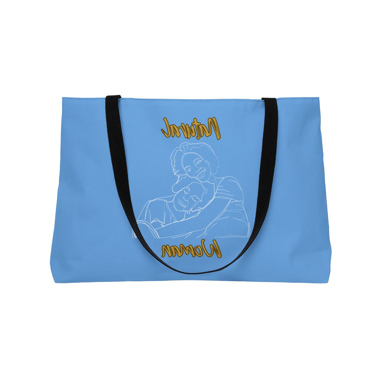 Natural Woman Loving Embrace (WL) Weekender Tote Bag LIGHT BLUE