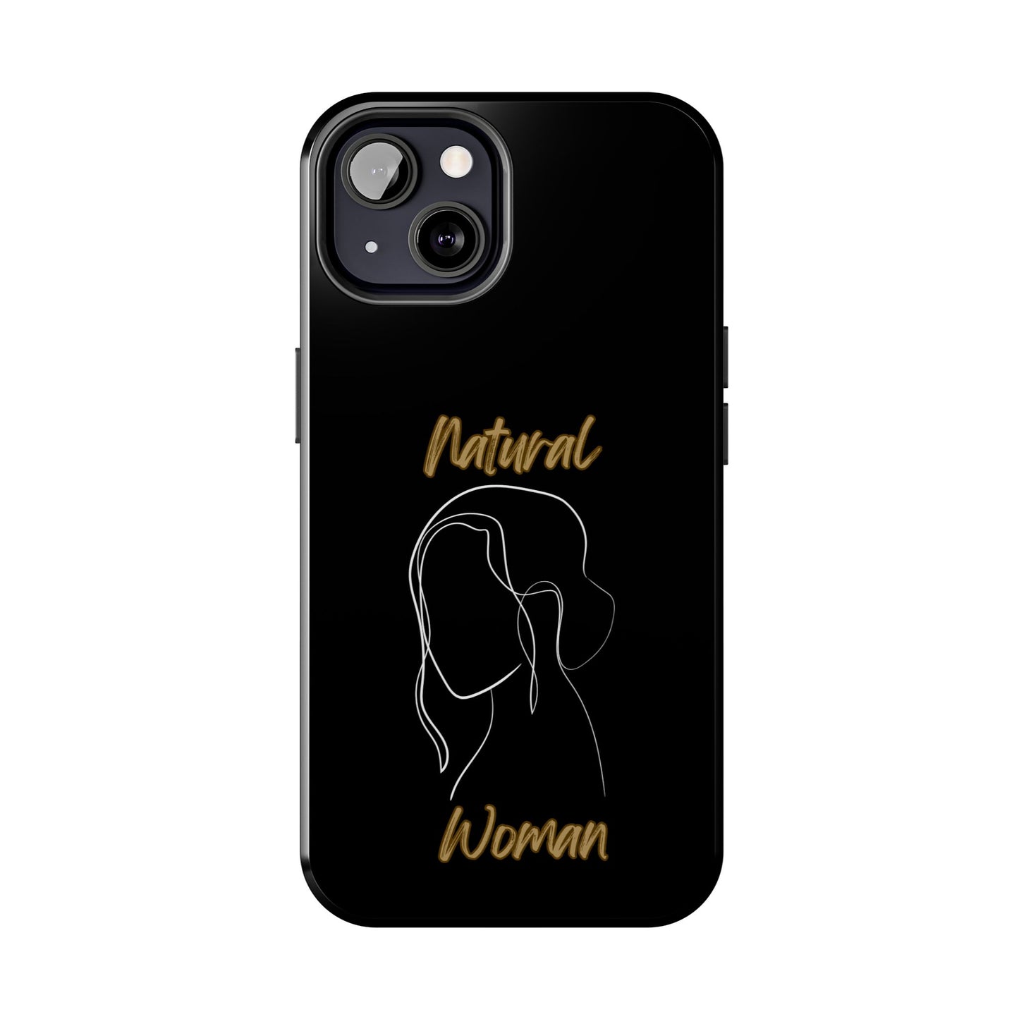 Natural Woman Hanging Hair (WL) Tough Phone Cases BLACK