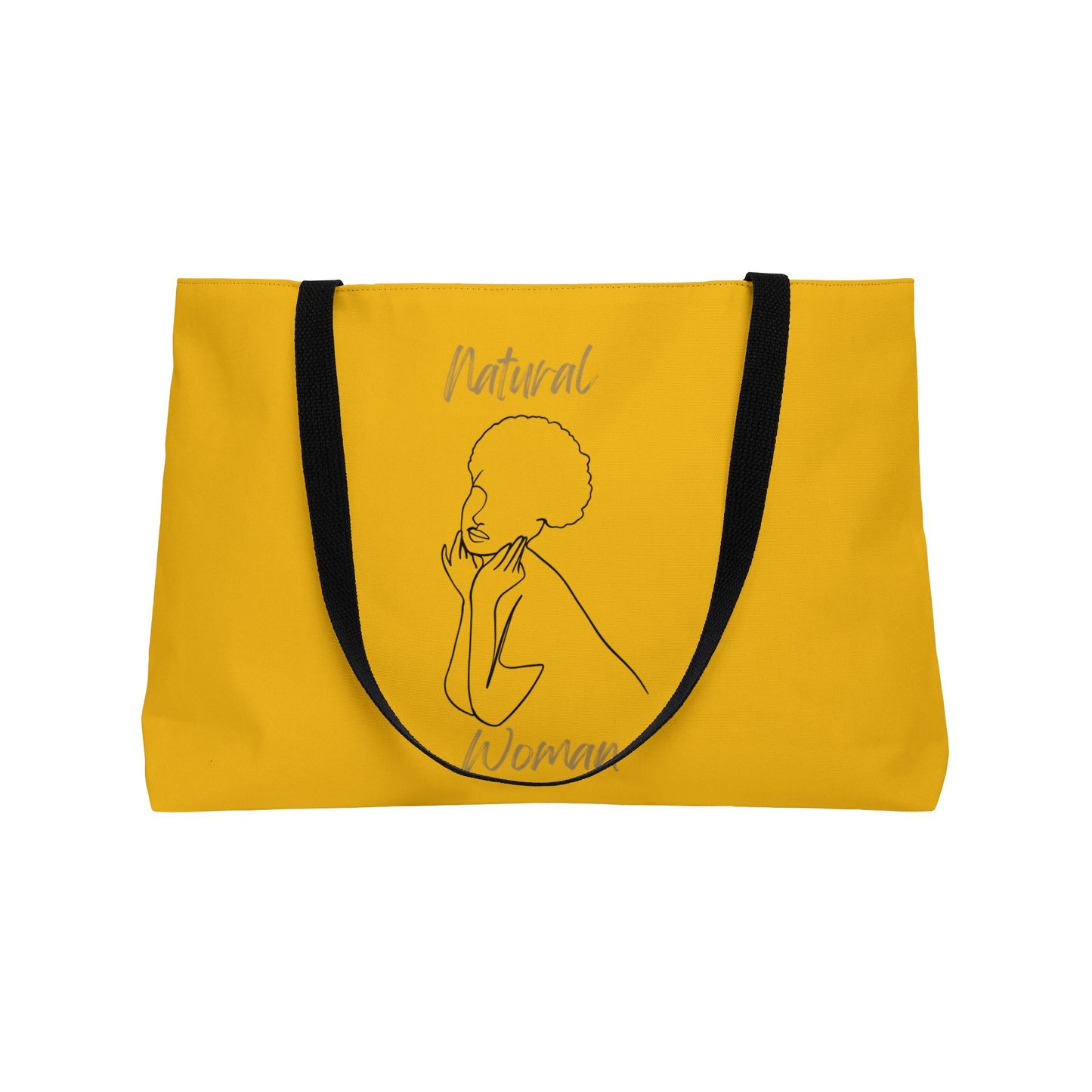 Natural Woman Cute Afro (BL) Weekender Tote Bag YELLOW