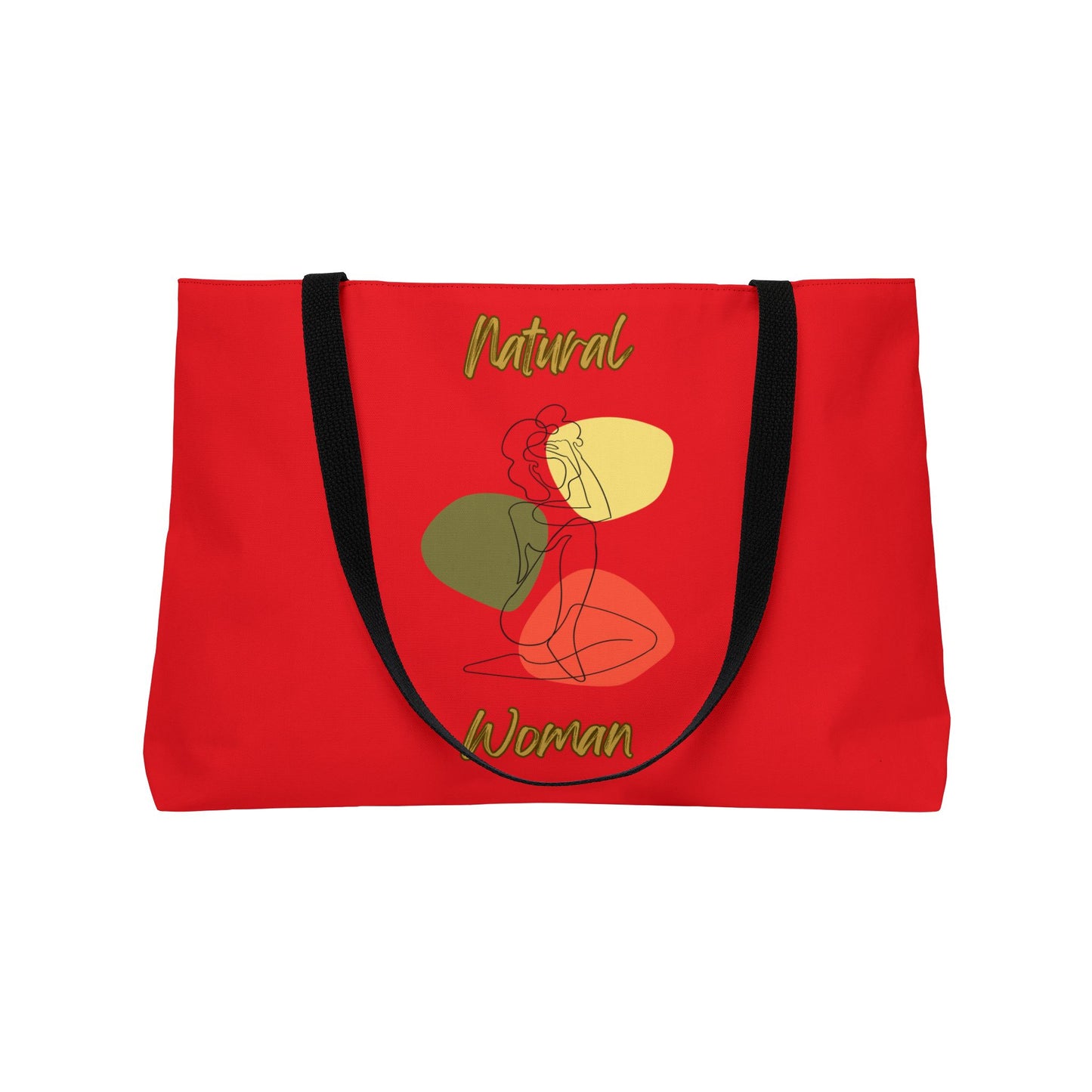 Natural Woman Colorful Pose (BL) Weekender Tote Bag RED