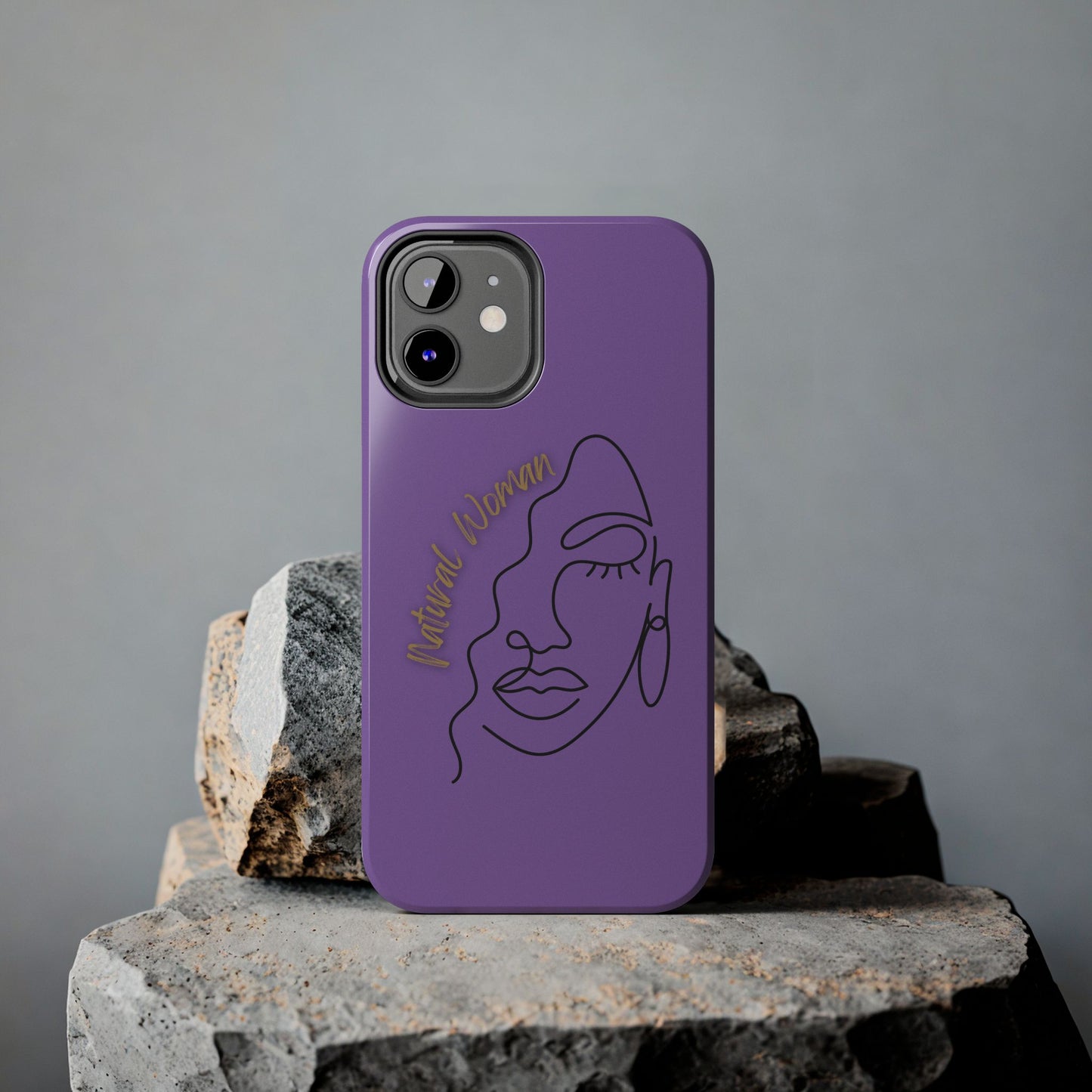 Natural Woman Half Face (BL)Tough Phone Case LIGHT PURPLE