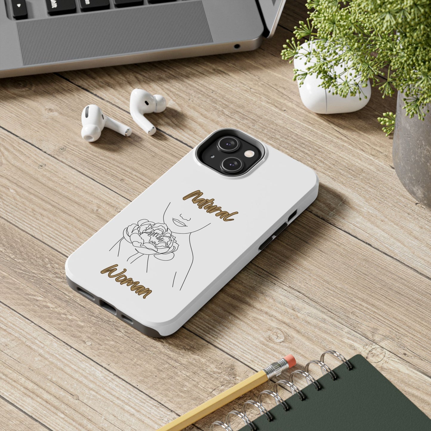 Natural Woman Kissed Flower (BL)Tough Phone Cases WHITE