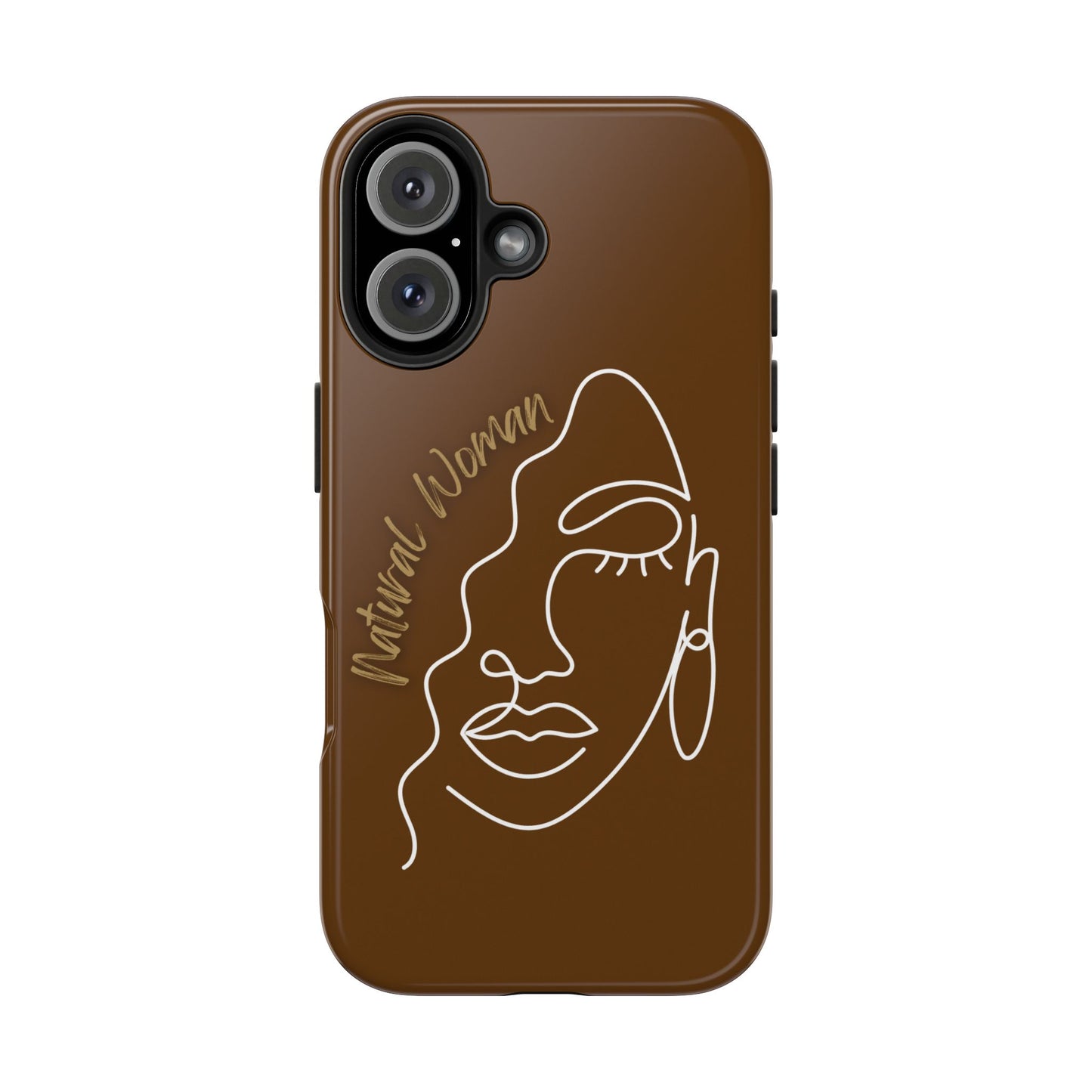Natural Woman Half Face (WL)Tough Phone Case BROWN