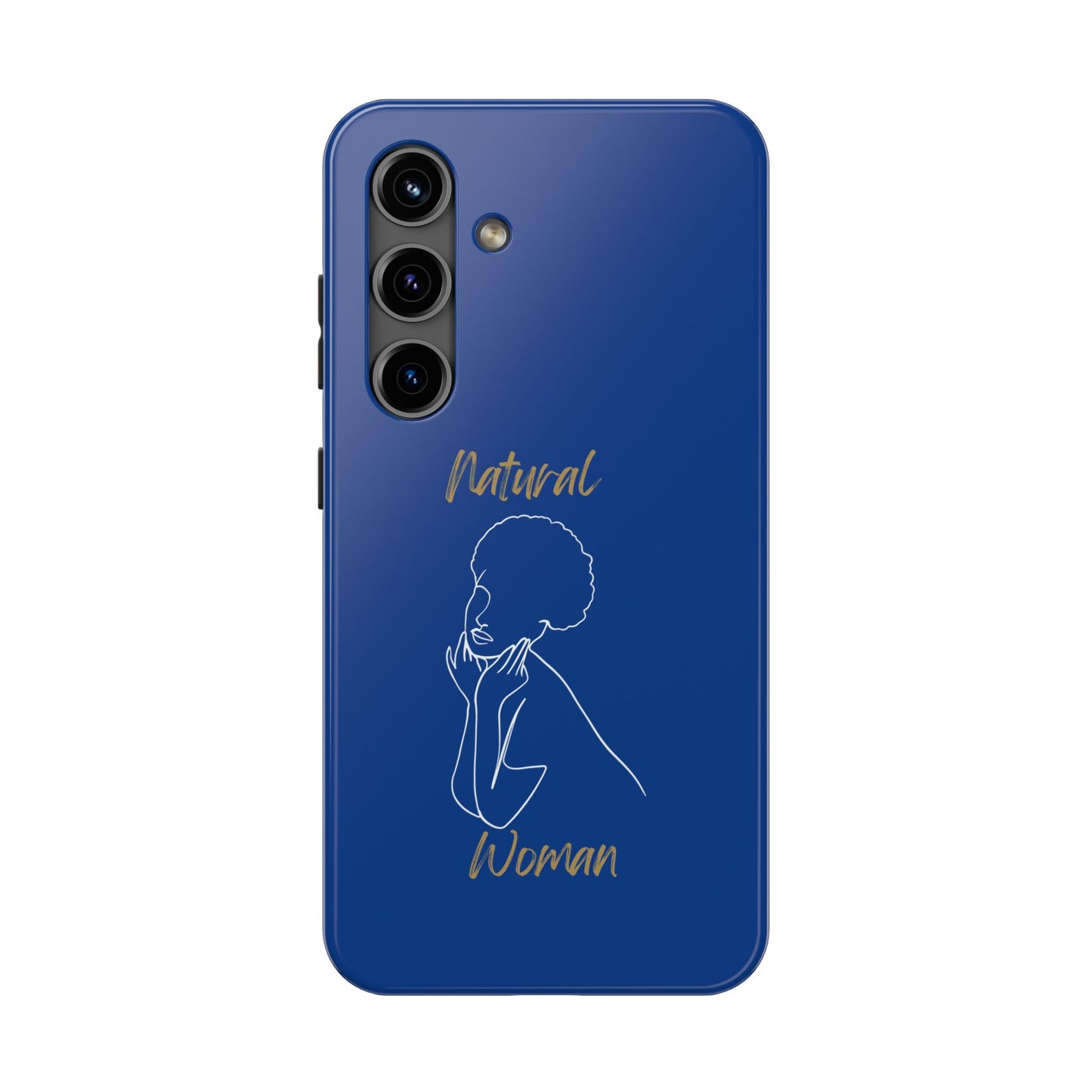 Natural Woman Cute Afro (WL)Tough Phone Cases DARK BLUE