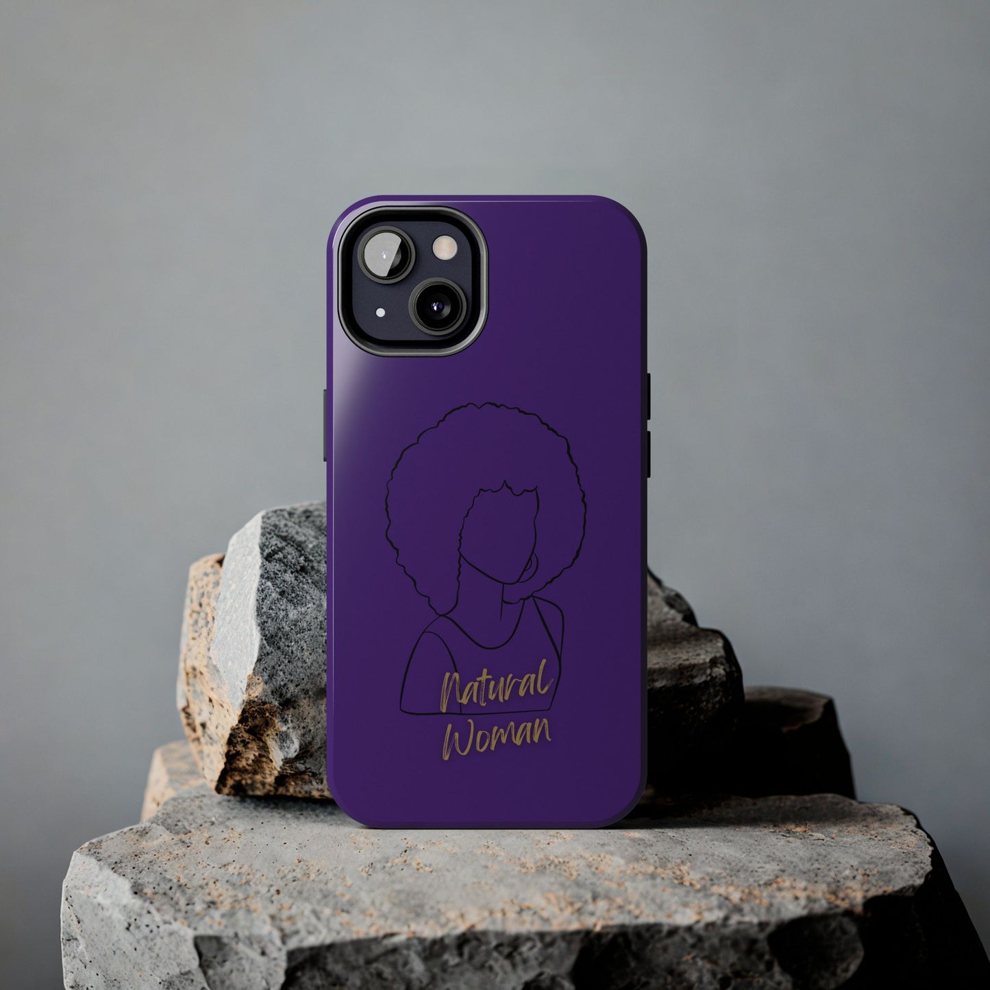 Natural Woman Afro (BL)Tough Phone Cases PURPLE