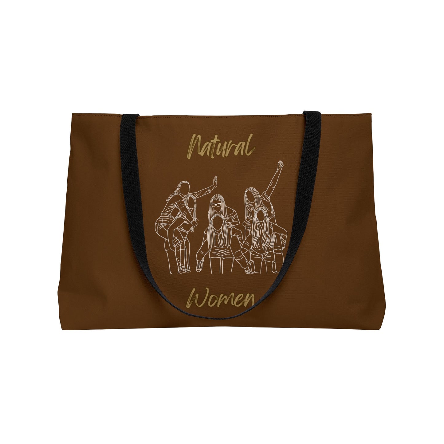 Natural Women Piggy Back (WL) Weekender Tote Bag BROWN