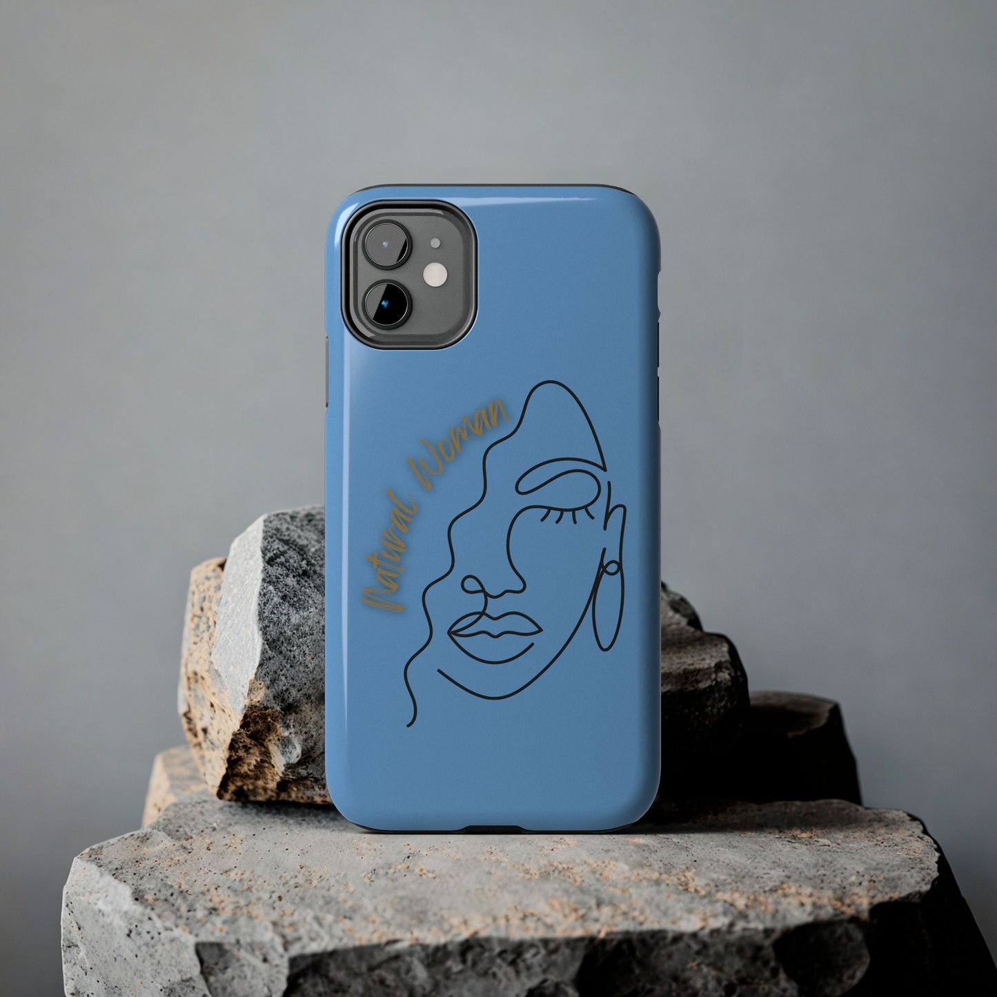 Natural Woman Half Face (BL)Tough Phone Case LIGHT BLUE