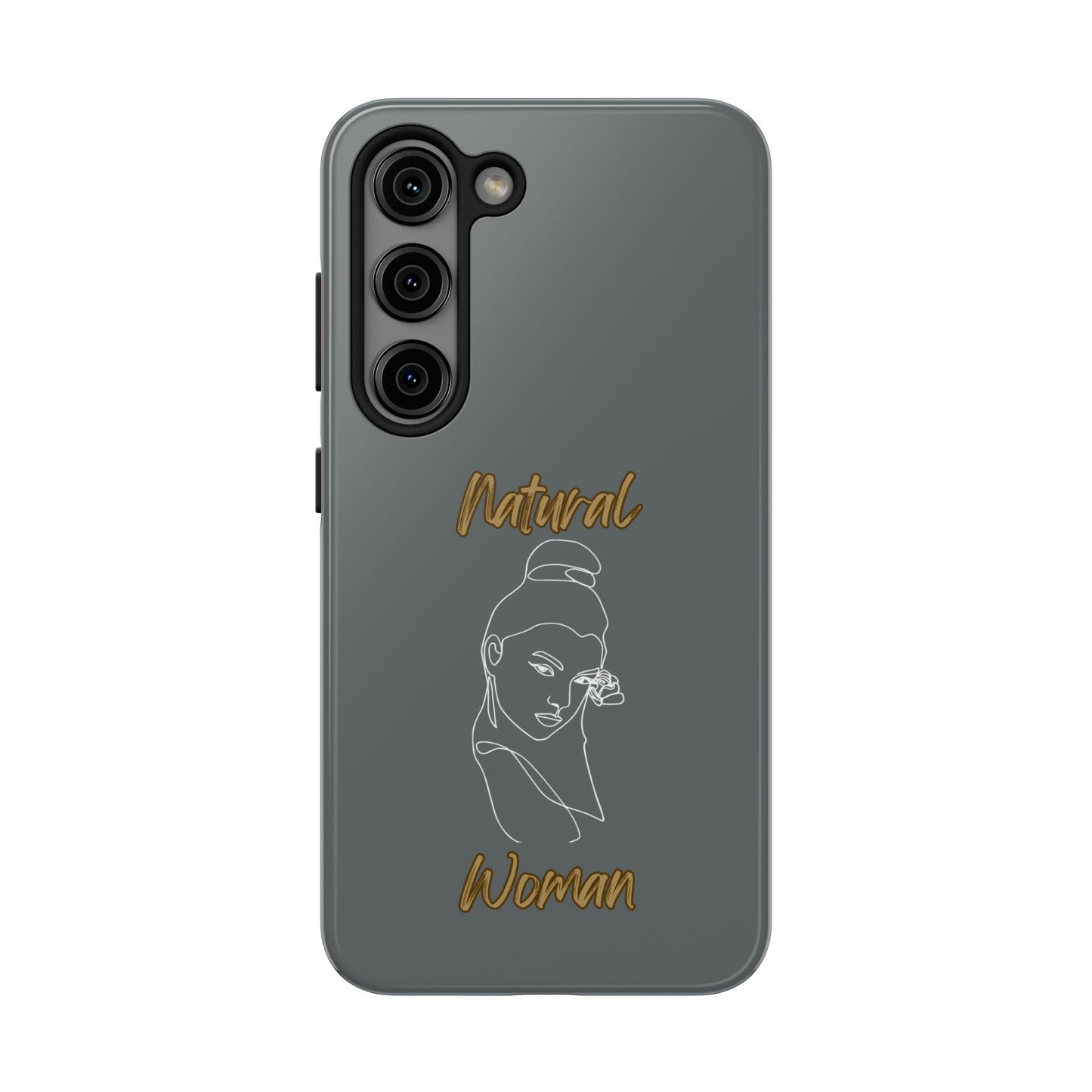 Natural Woman Sassy Bun (WL) Tough Phone Cases DARK GREY