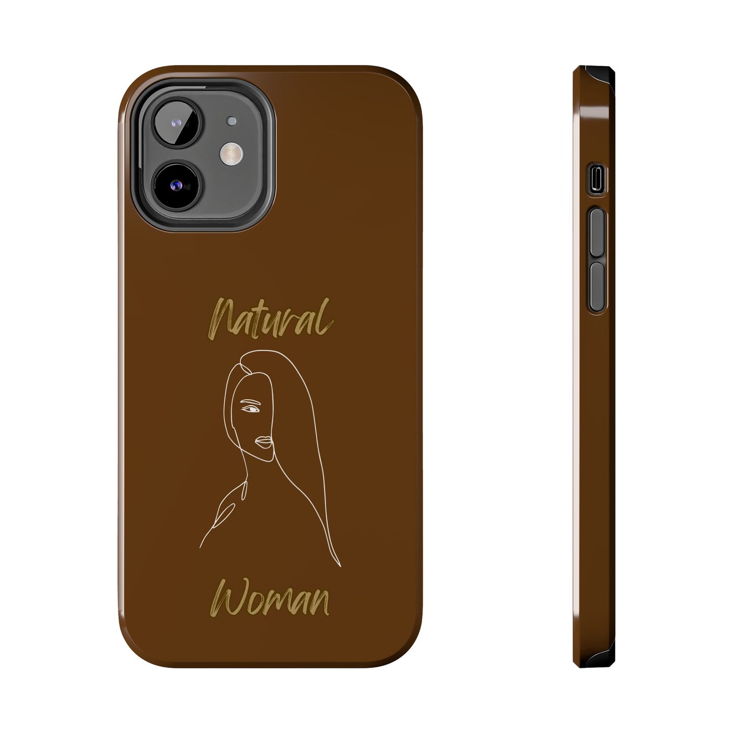 Natural Woman Covered Eye (WL)Tough Phone Cases BROWN