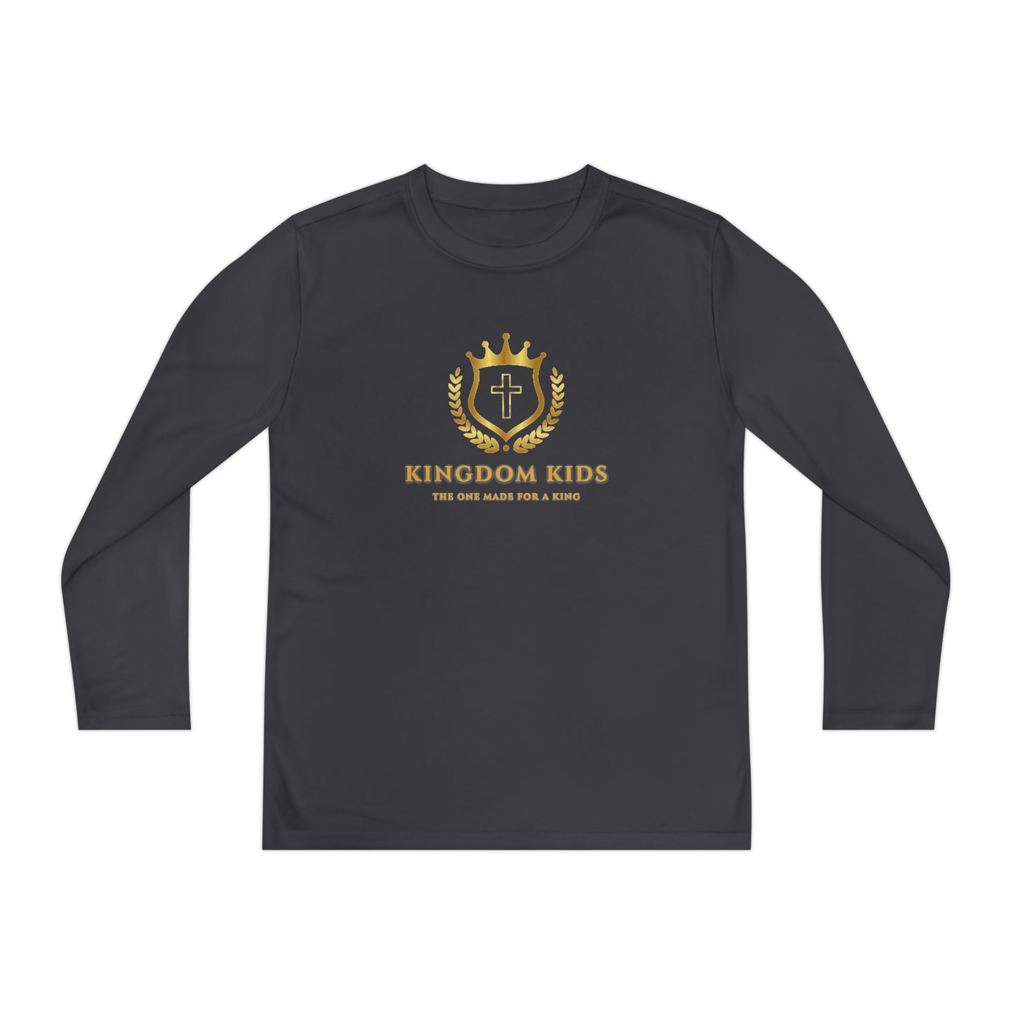 Kingdom Kids Youth Long Sleeve Tee - Crown Design