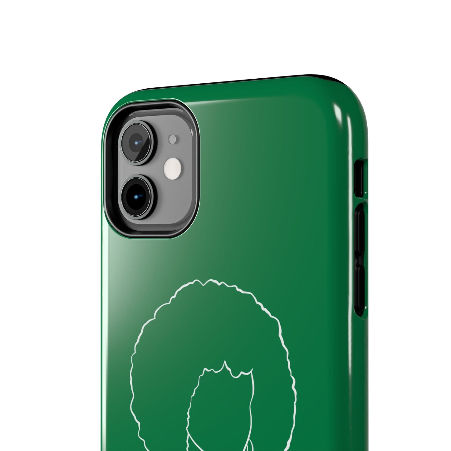 Natural Woman Afro (WL)Tough Phone Cases DARK GREEN