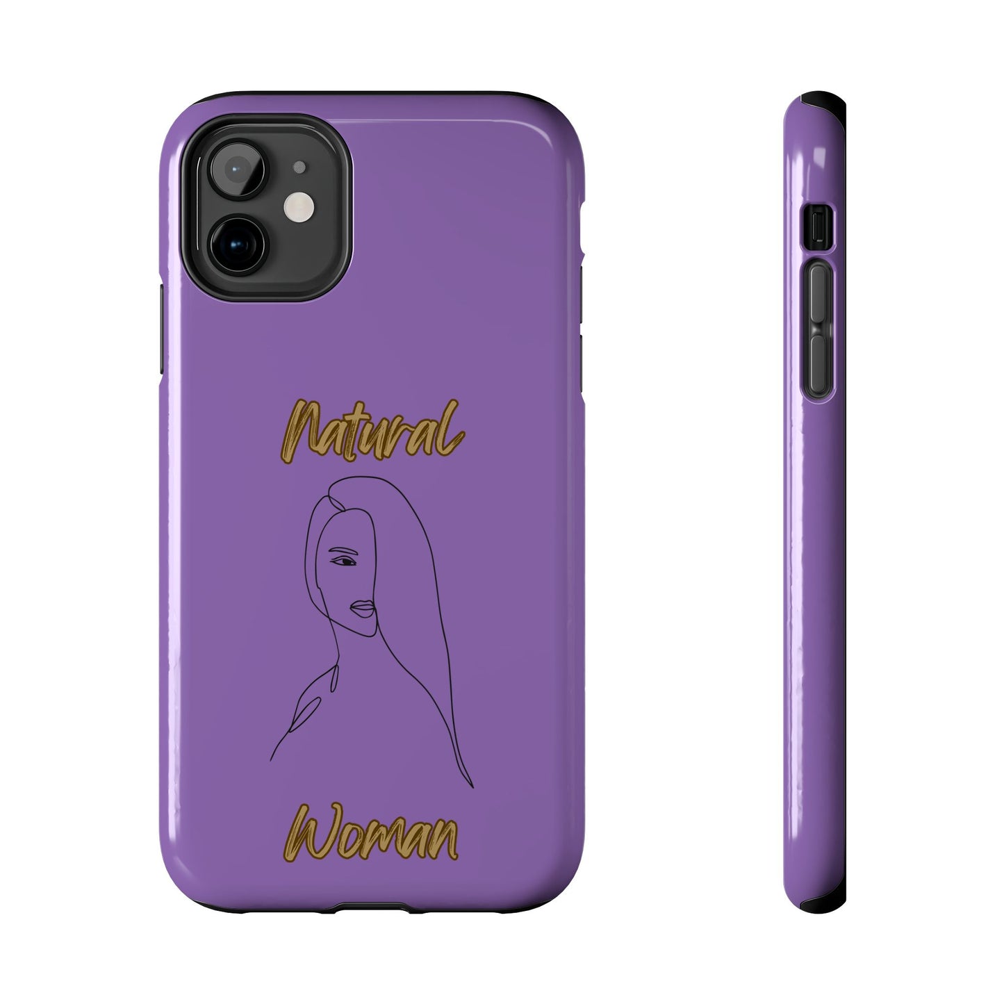 Natural Woman Covered Eye (BL)Tough Phone Cases LIGHT PURPLE